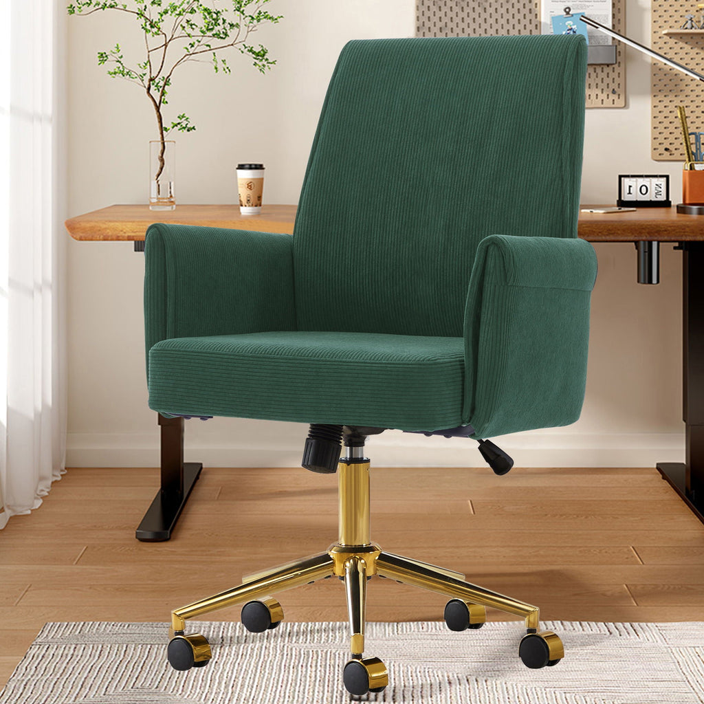 Ergonomic Mid-Back Office Chair — Gold Base