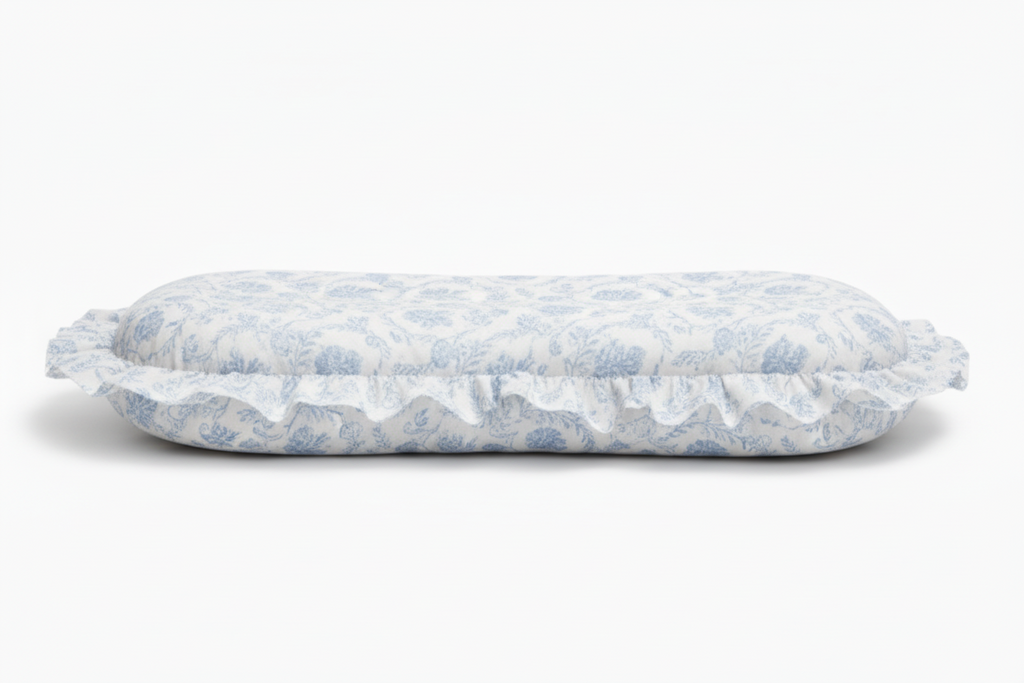 Blue Chinoiserie Ruffle Baby Lounger Cover