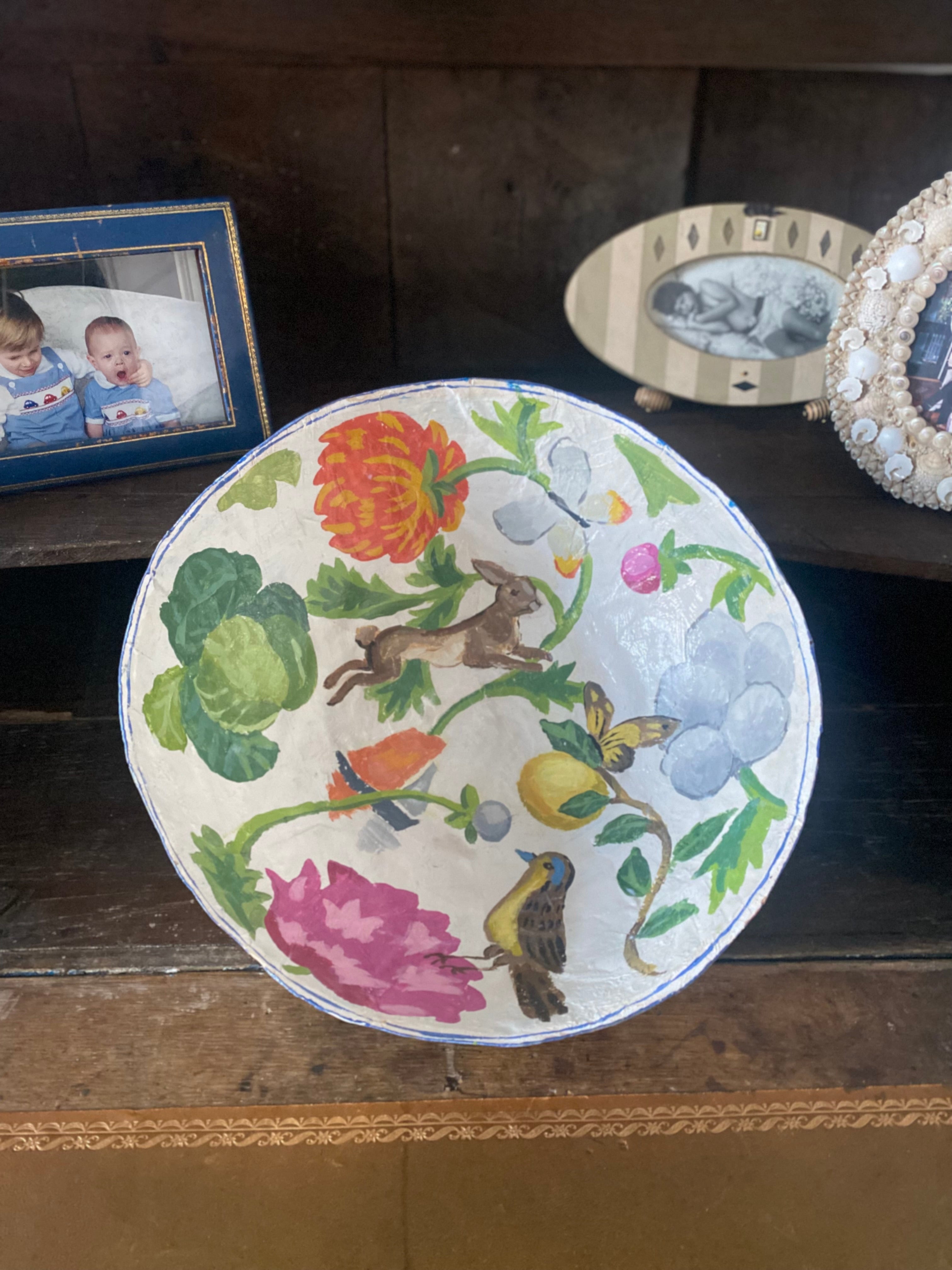 Dana Gibson Vegetable Papier-Mâché Bowl