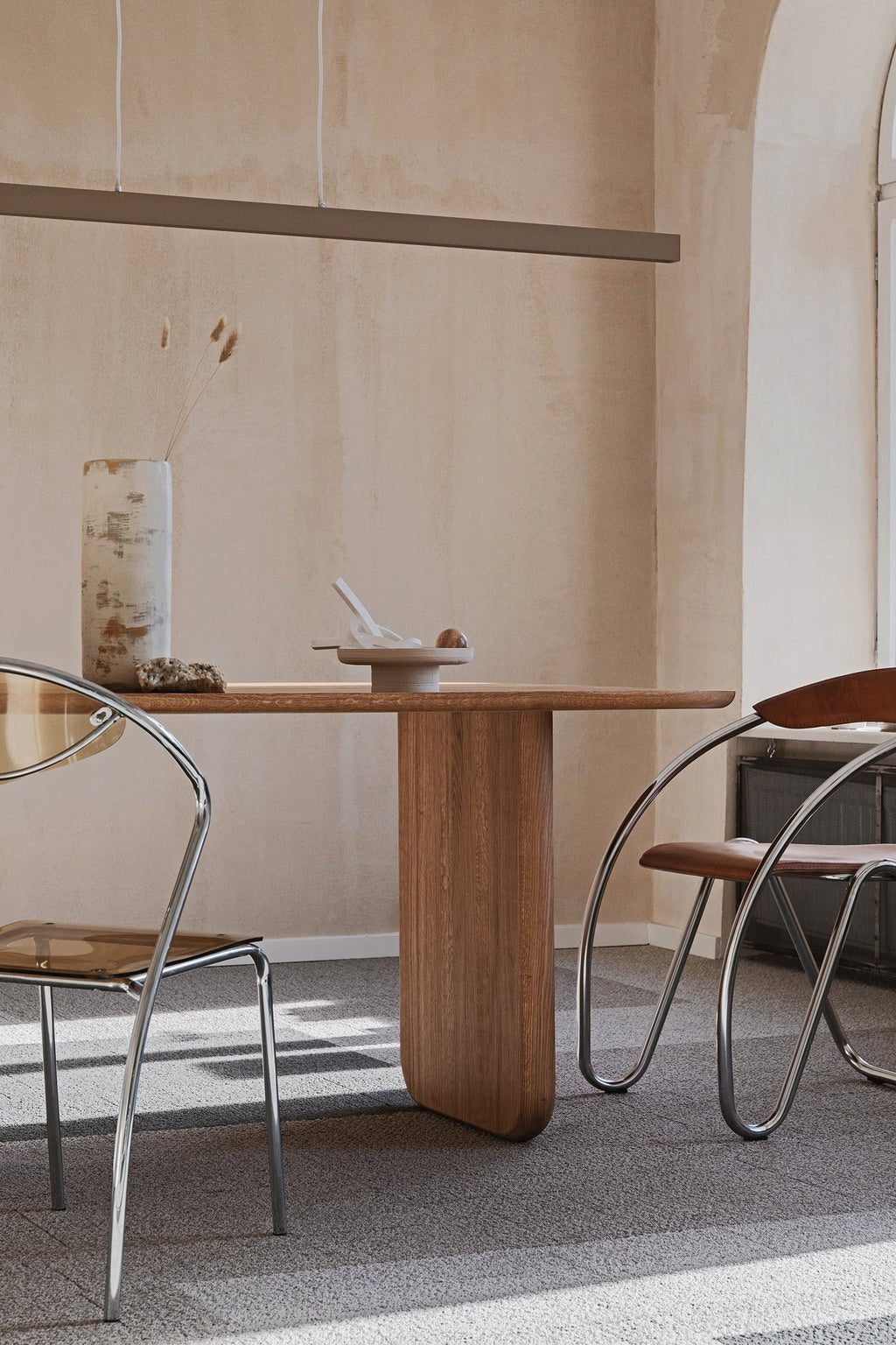 Oval Solid Walnut Dining Table