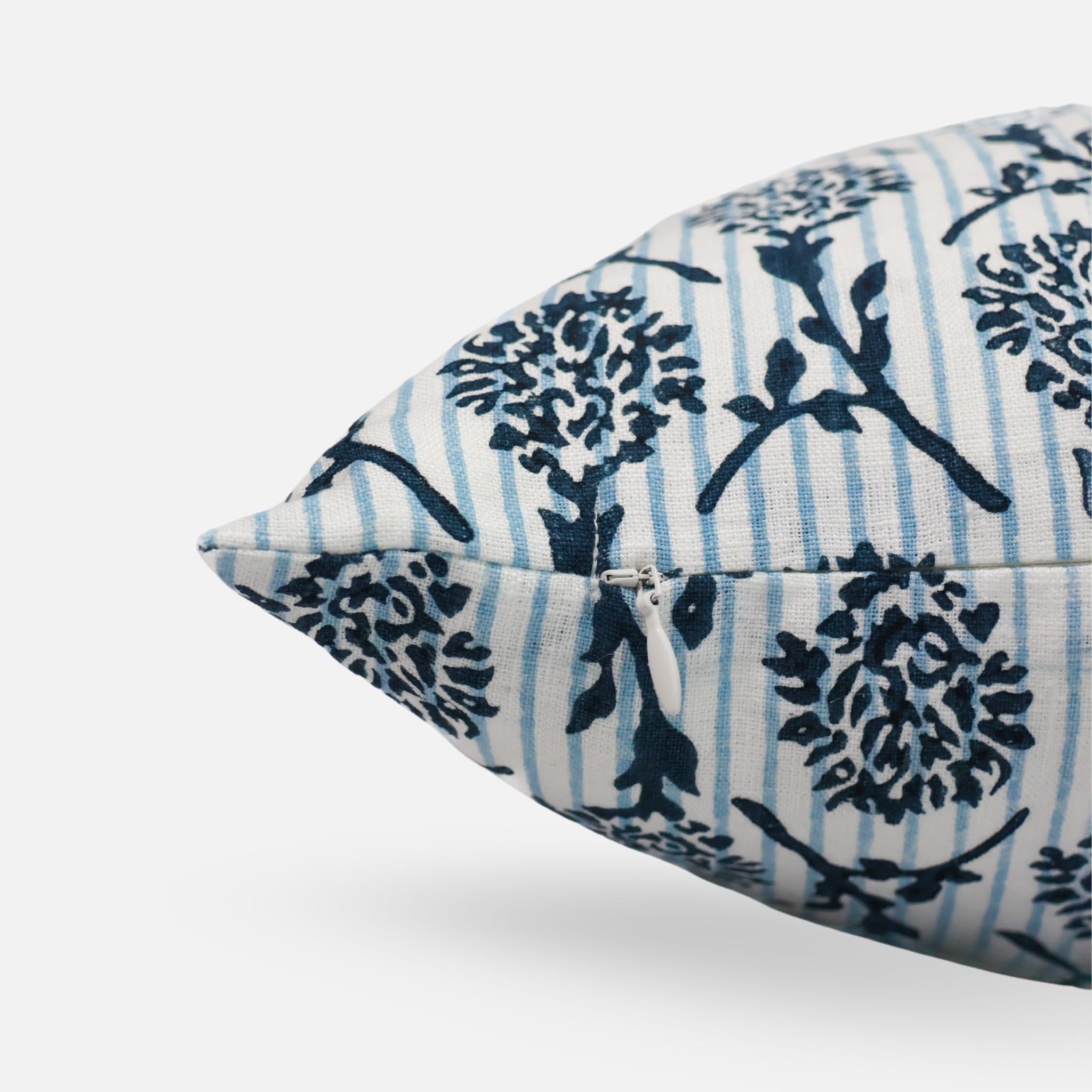 Nikhar Linen Pillow Cover — Azure Blue