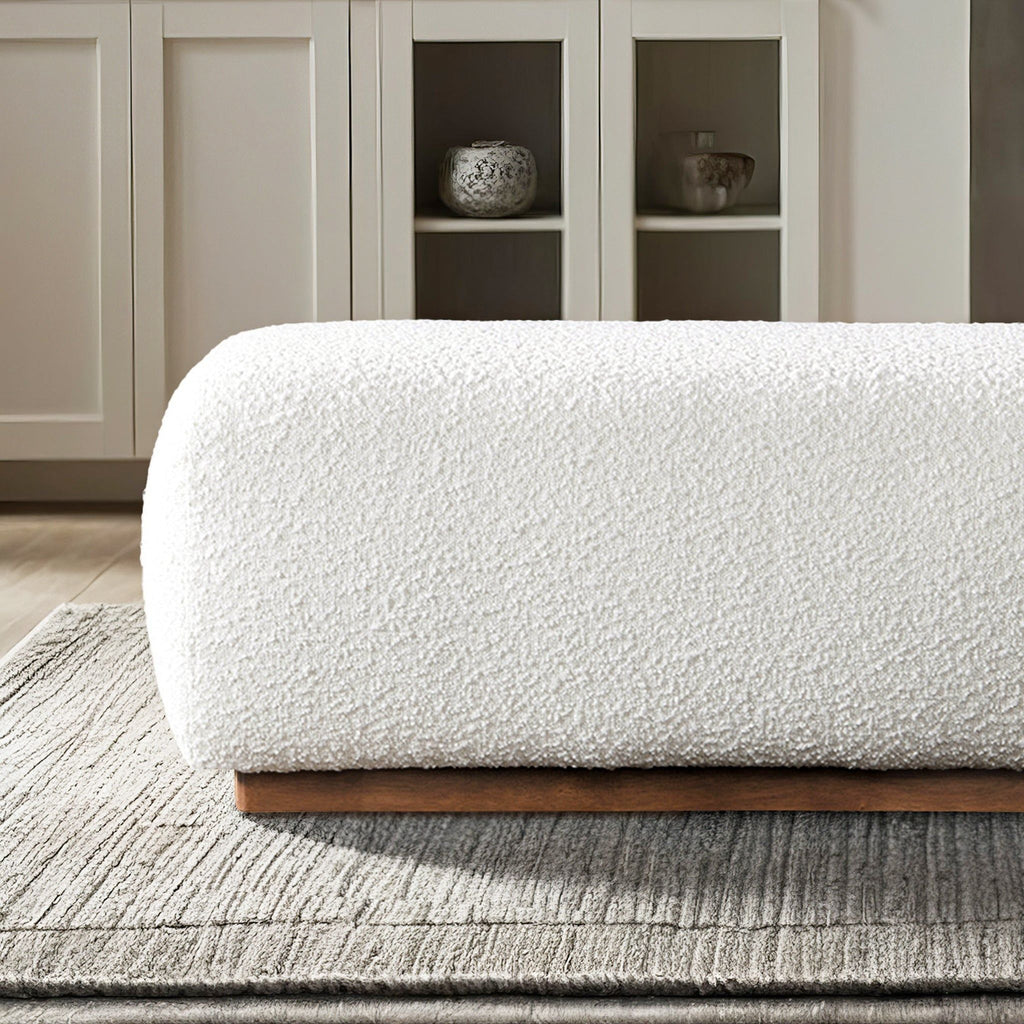Japanese-Inspired Minimalist Upholstered Bench