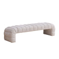 Channel-Tufted Upholstered Bed Bench