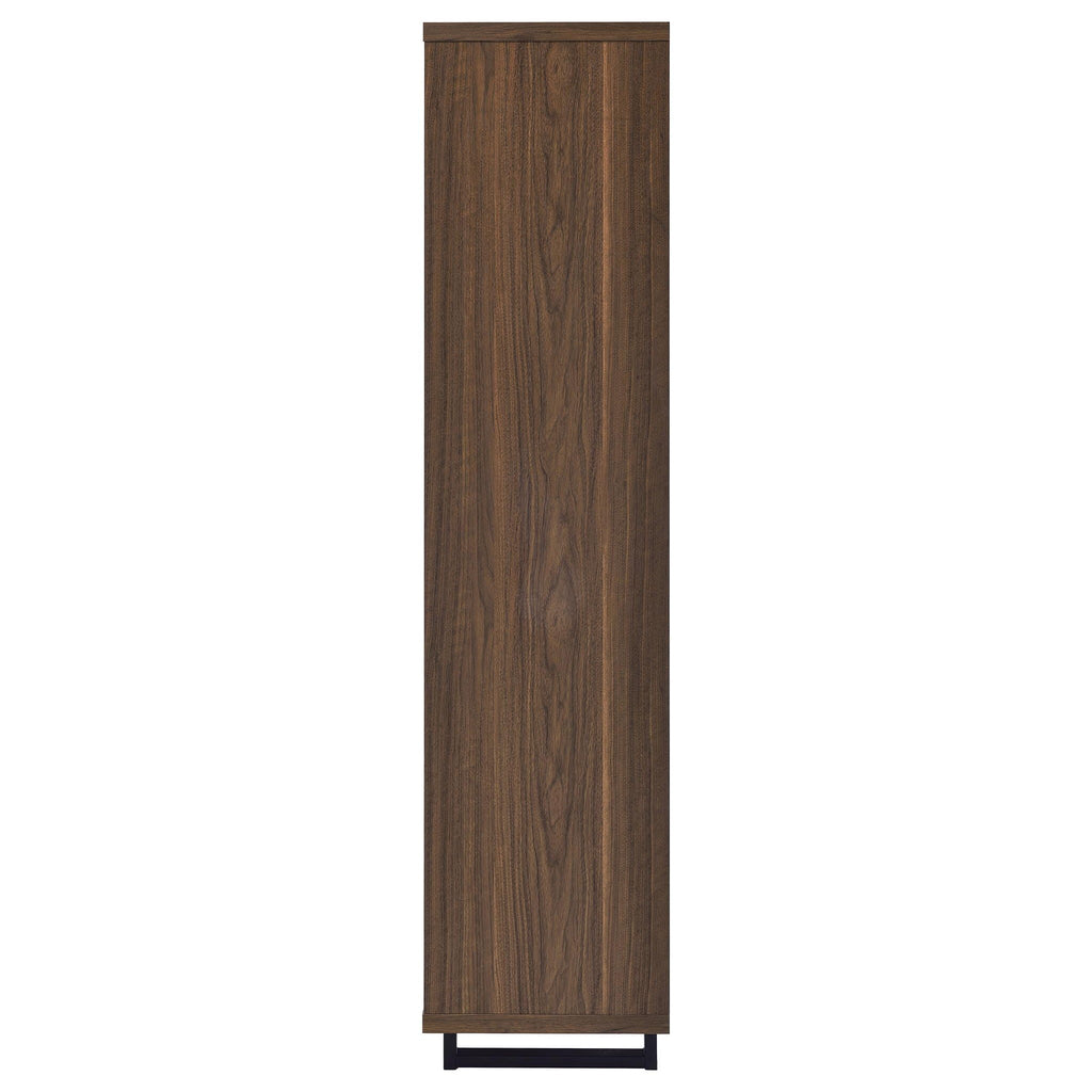 Rodger - 3 Shelf Cabinet Bookcase - Walnut