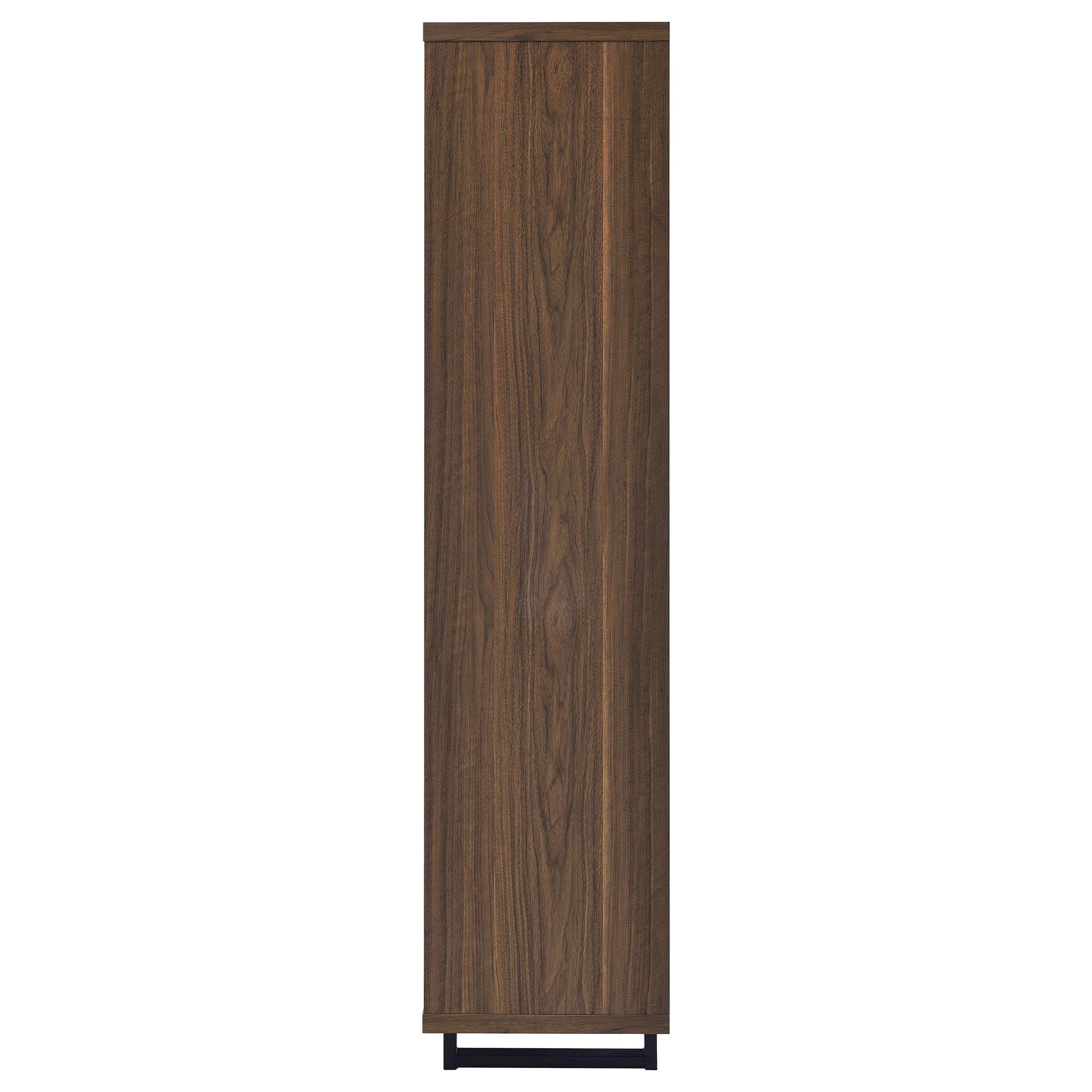 Rodger - 3 Shelf Cabinet Bookcase - Walnut