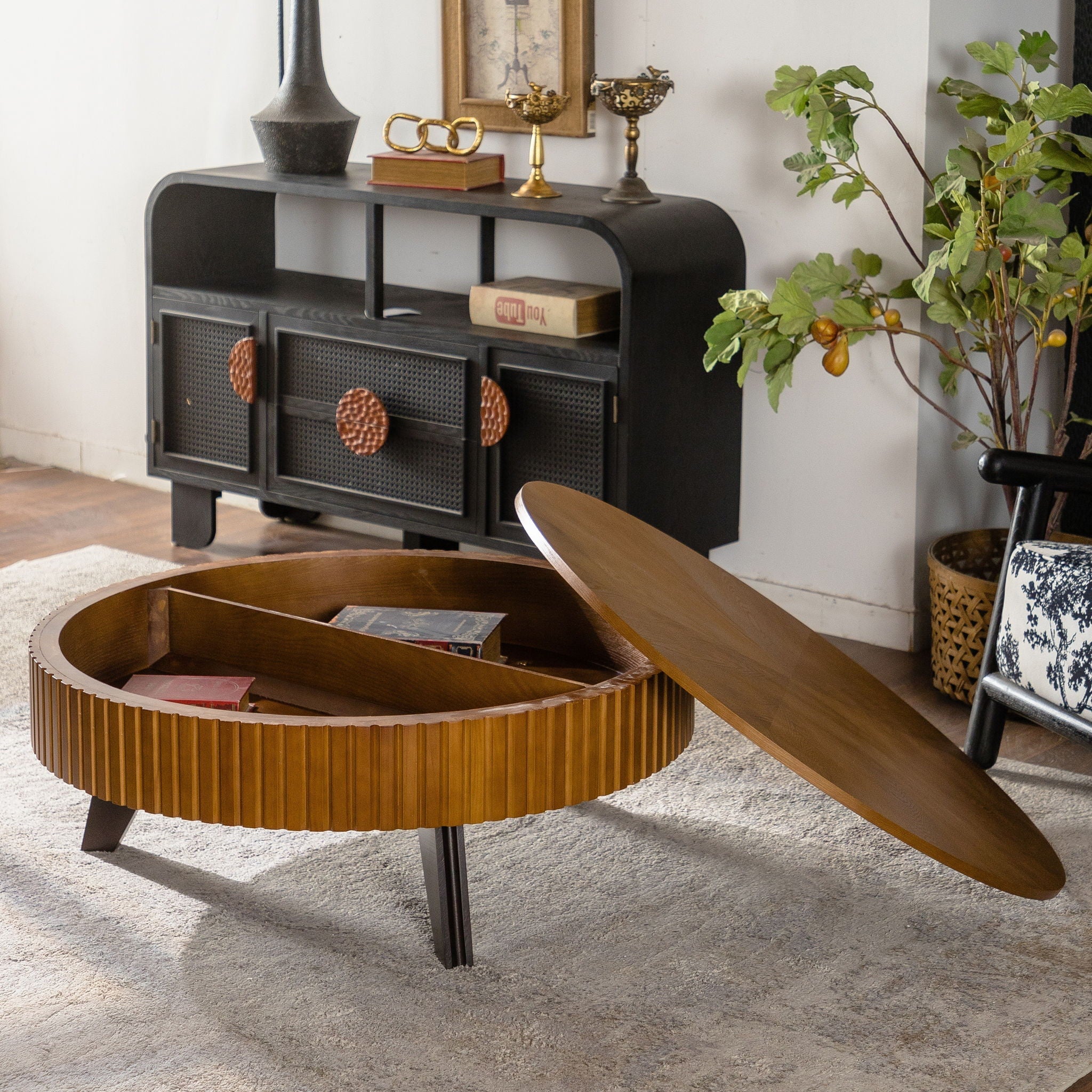 Round Wood Coffee Table