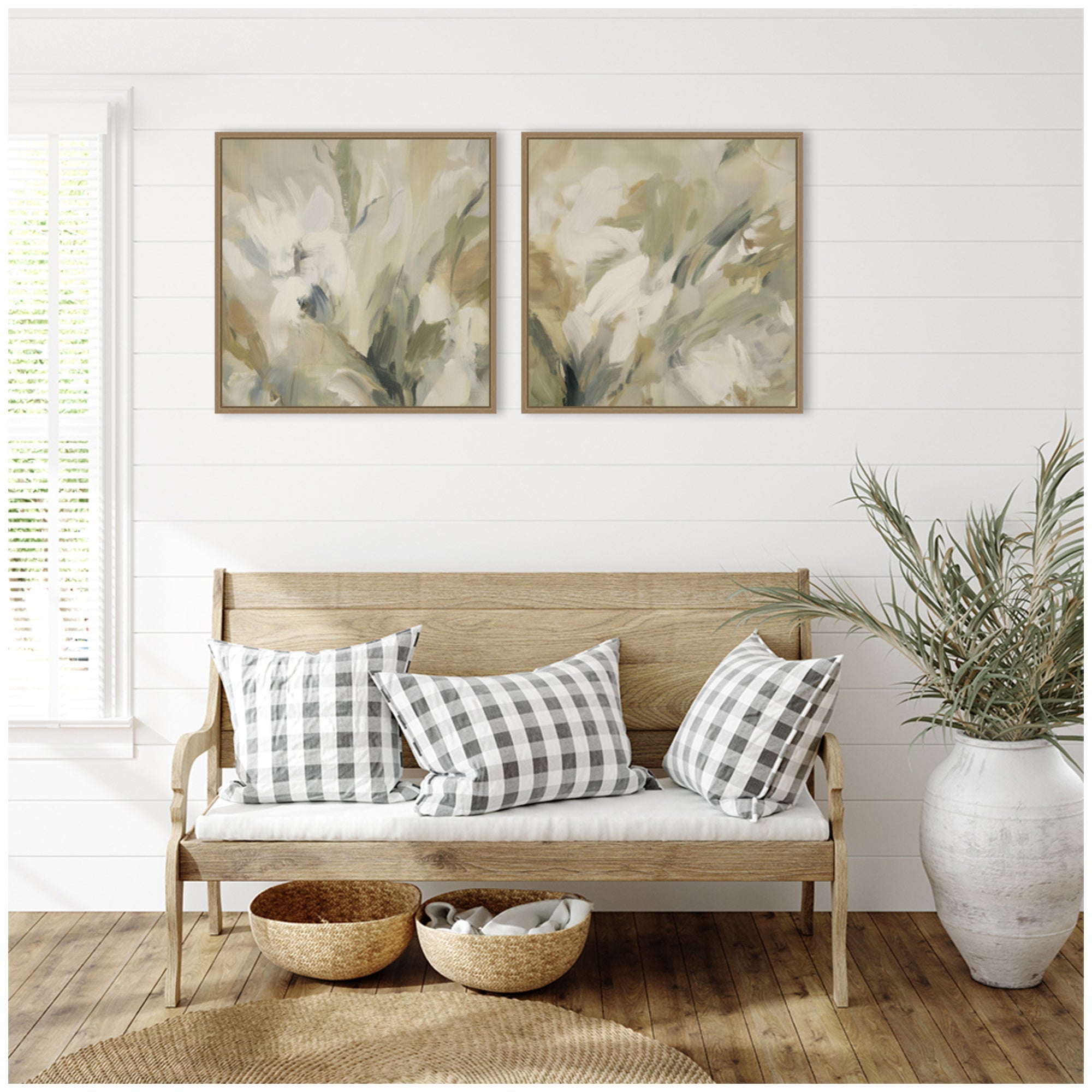 Olive Bloom No. 3 & No. 2 2 Piece Framed Canvas Wall Art Set by Amy Lighthall