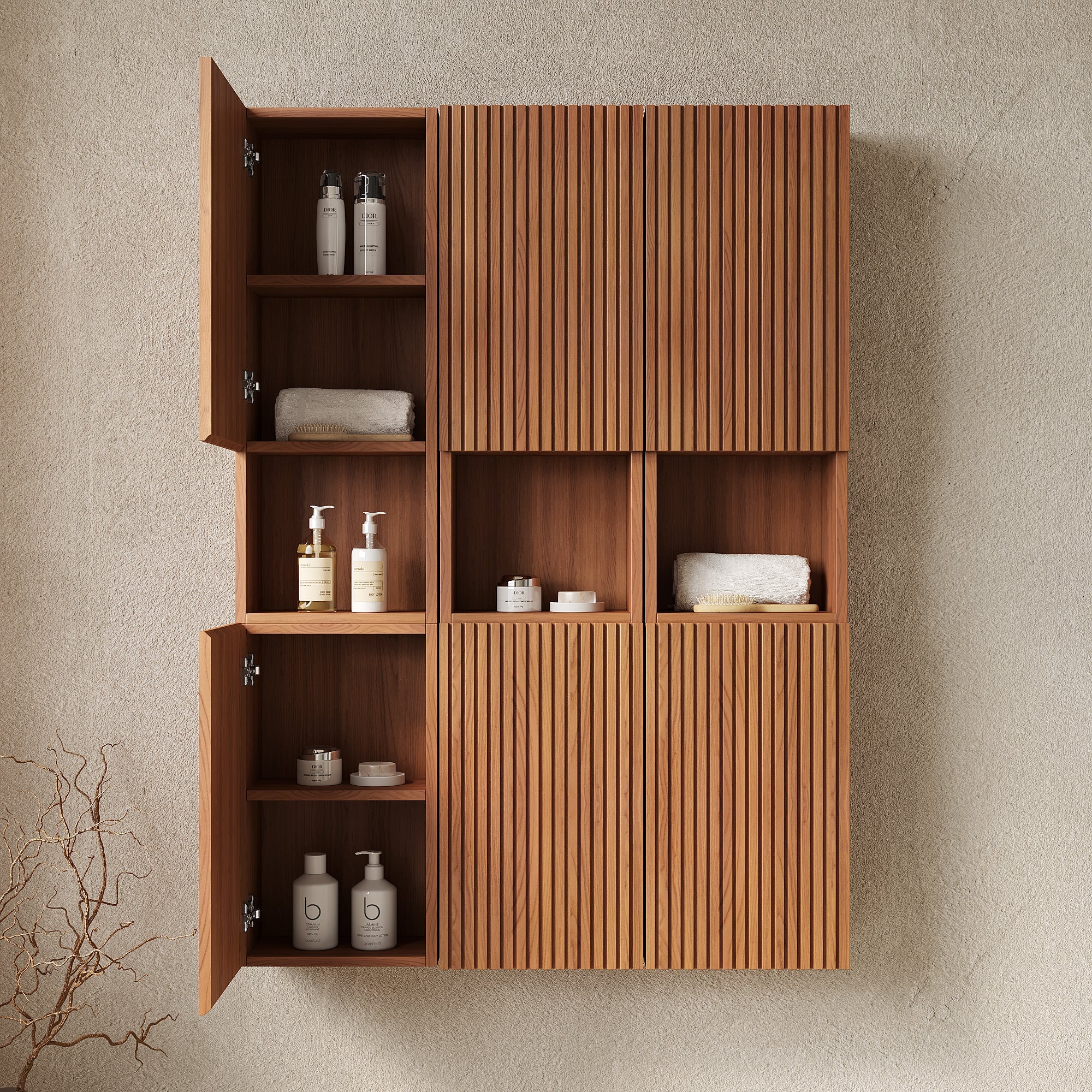 MITCH 41" Bathroom Wall Mounted Cabinet with 6 Doors