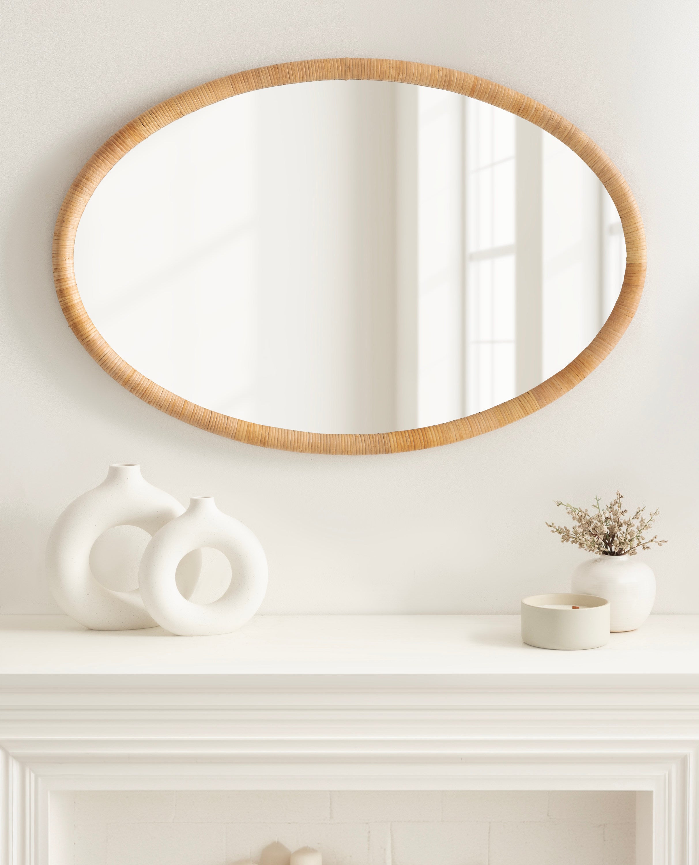 Rahfy Oval Framed Wall Mirror