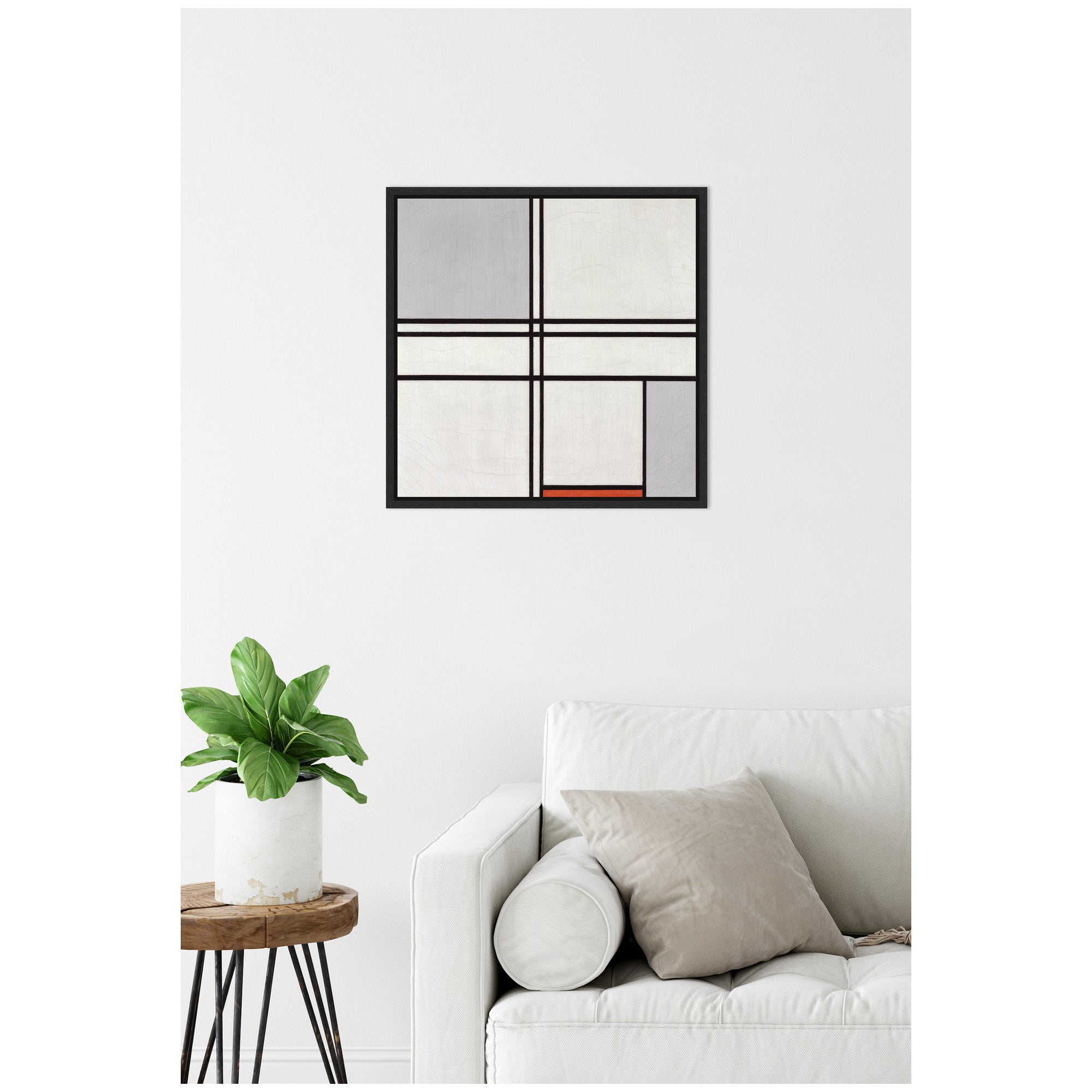 Sylvie Piet Mondrian Composition No 1 Gray Red 1935 Framed Canvas by The Art Institute of Chicago