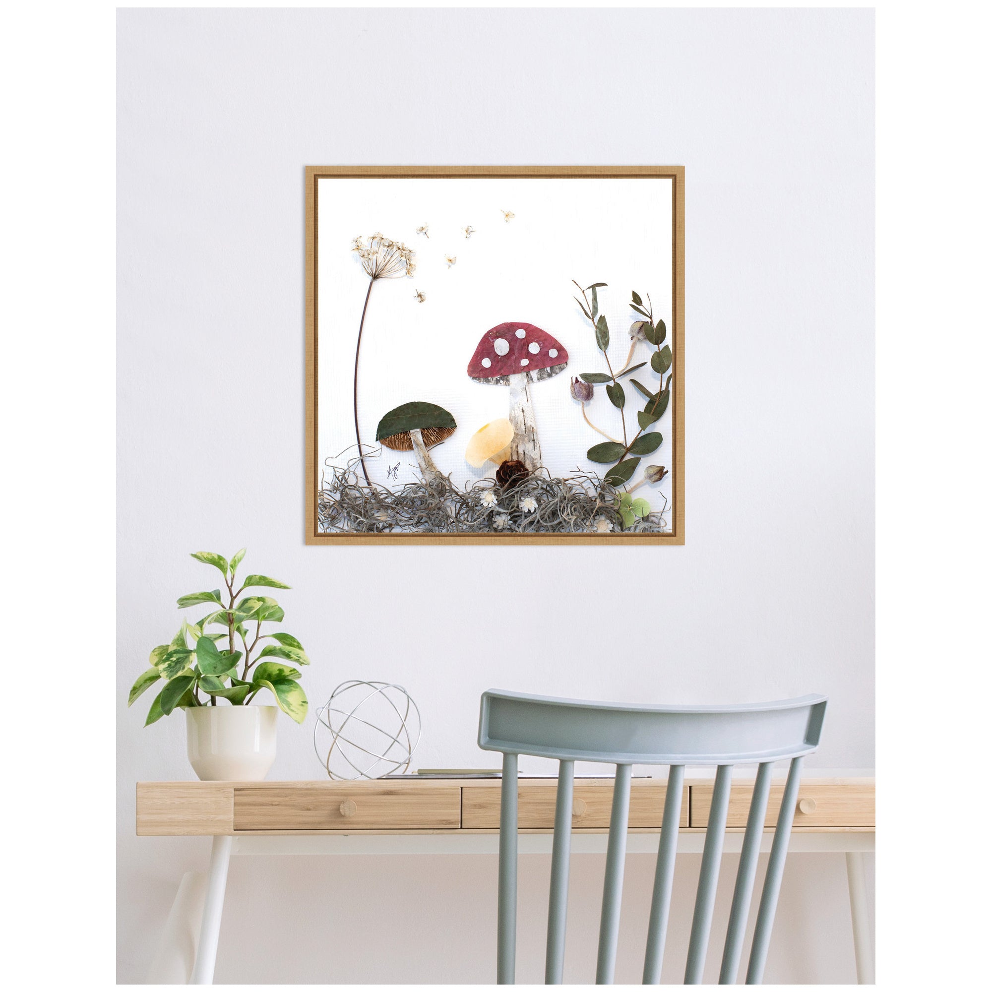Mushroom No. 2 by Madeline Jeppesen Framed Canvas Wall Art Print