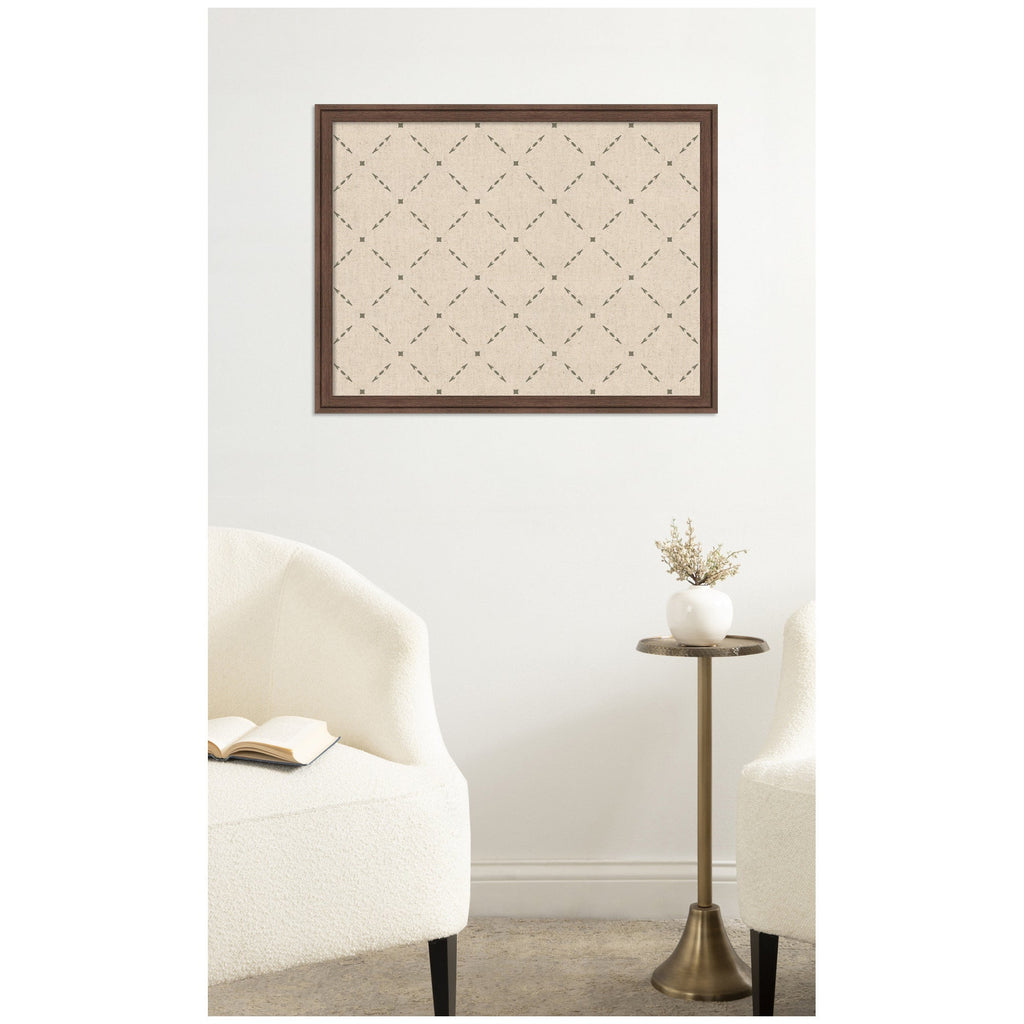 Pinboard Green Lattice Print