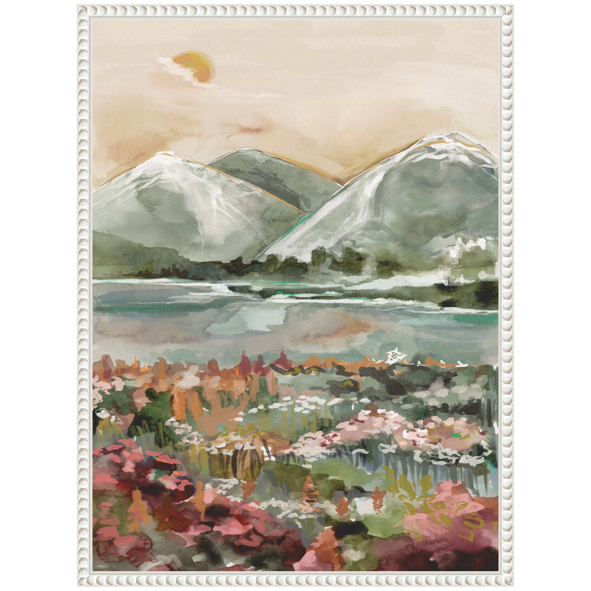 Sylvie Neutral Landscape 03 Framed Canvas by Annie Quigley