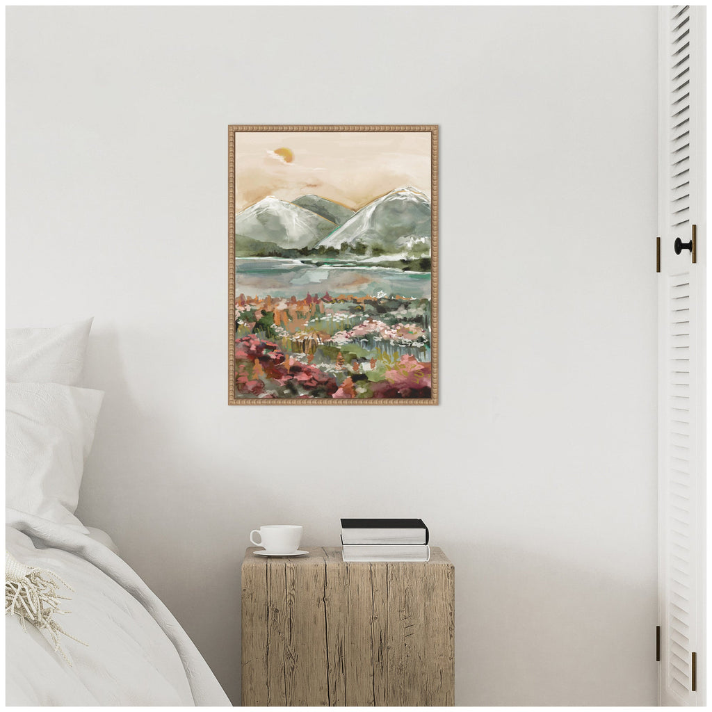 Sylvie Neutral Landscape 03 Framed Canvas by Annie Quigley