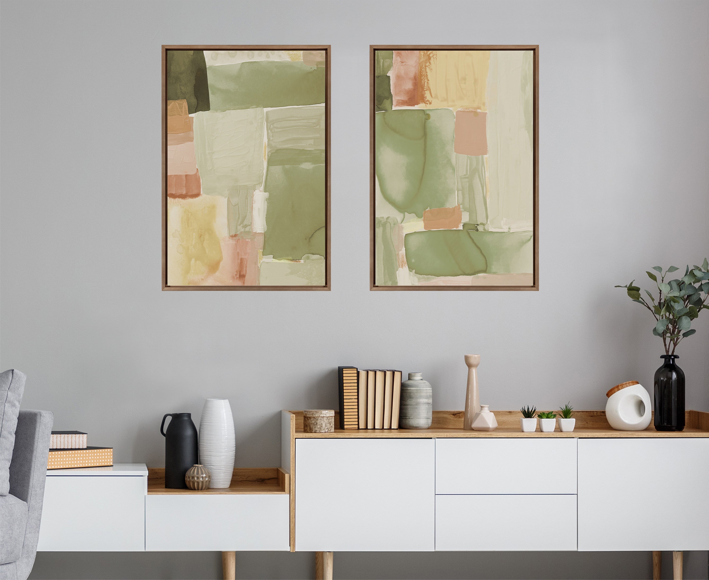Sylvie United Colors III and IV Framed Canvas Art Set by Amy Lighthall