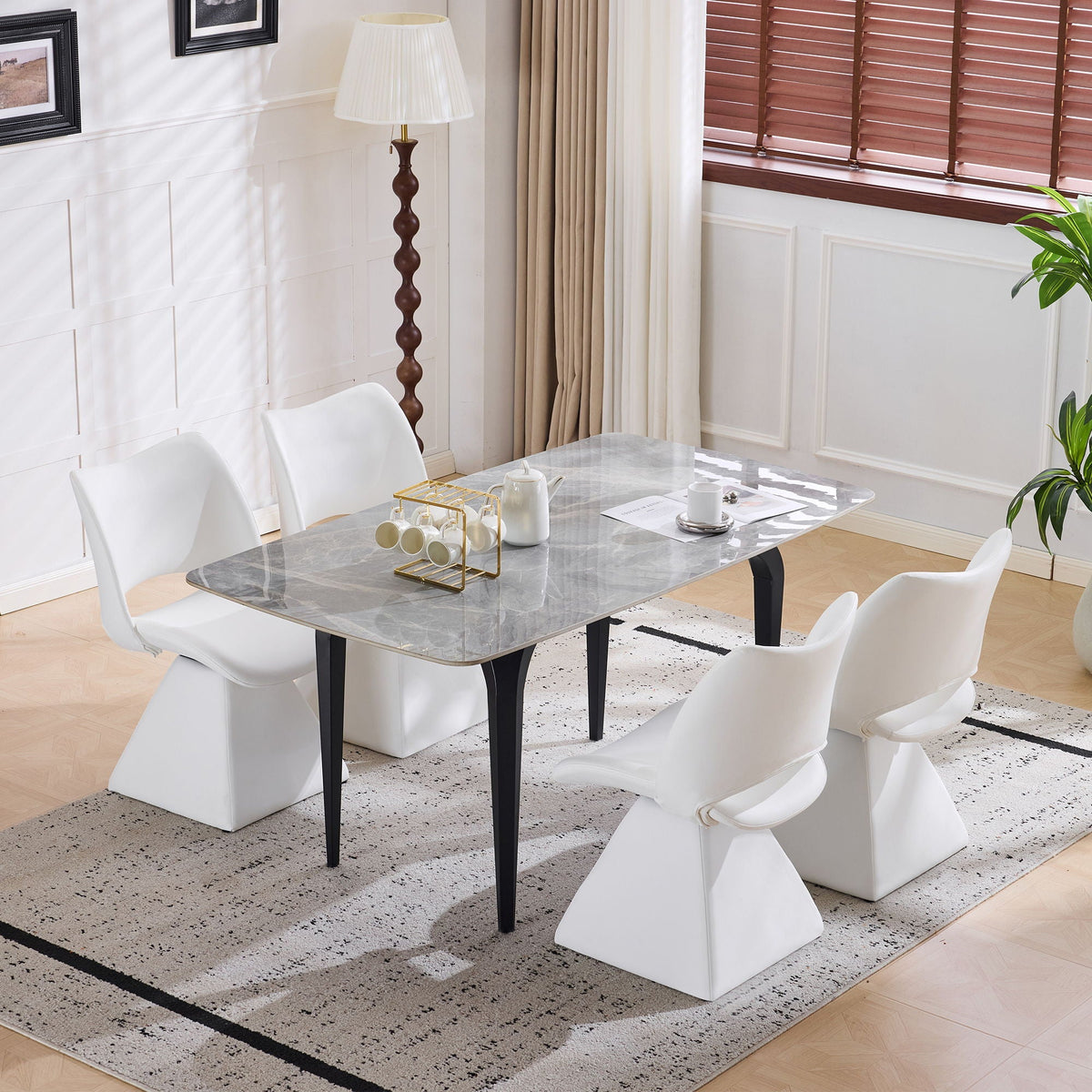 High-Back Swivel Dining Chair