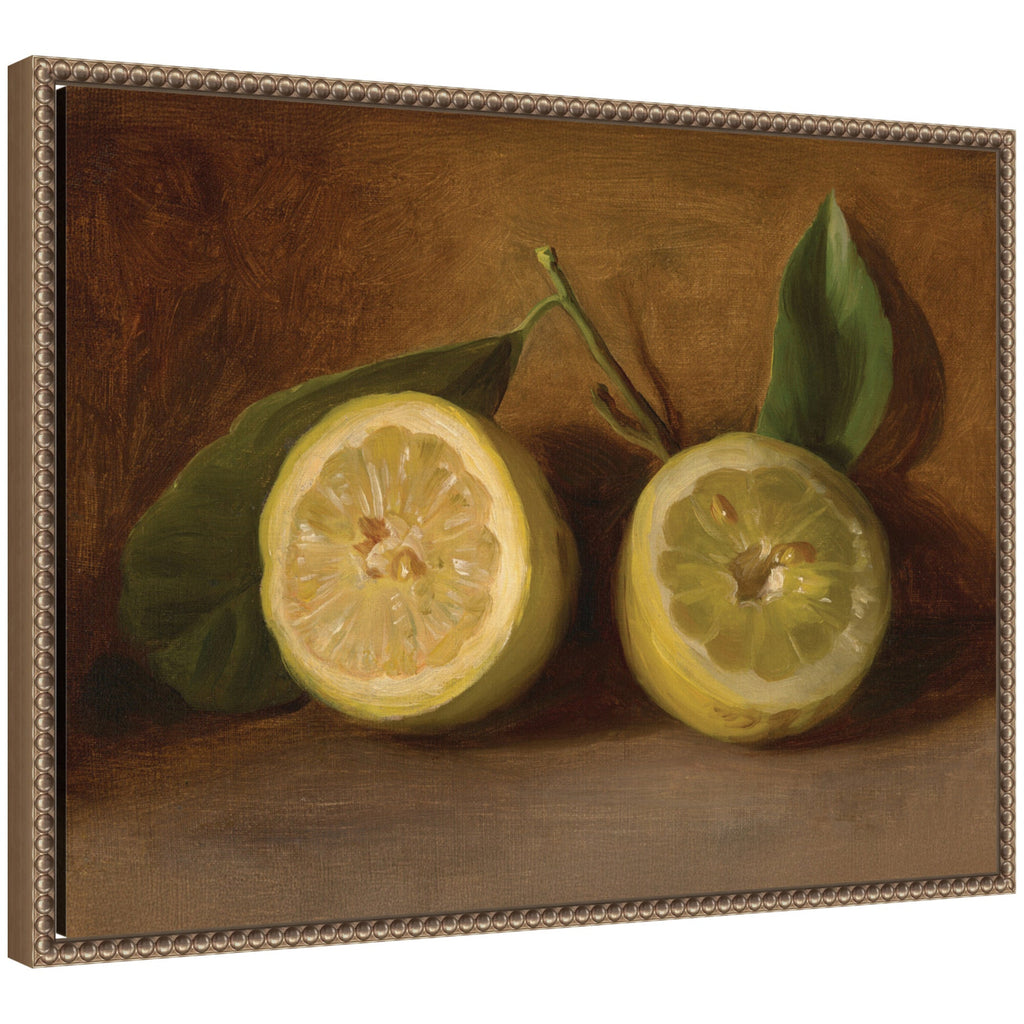 Lemons 1884 George Henry Hall by Nostalgia Prints Framed Canvas Wall Art Print