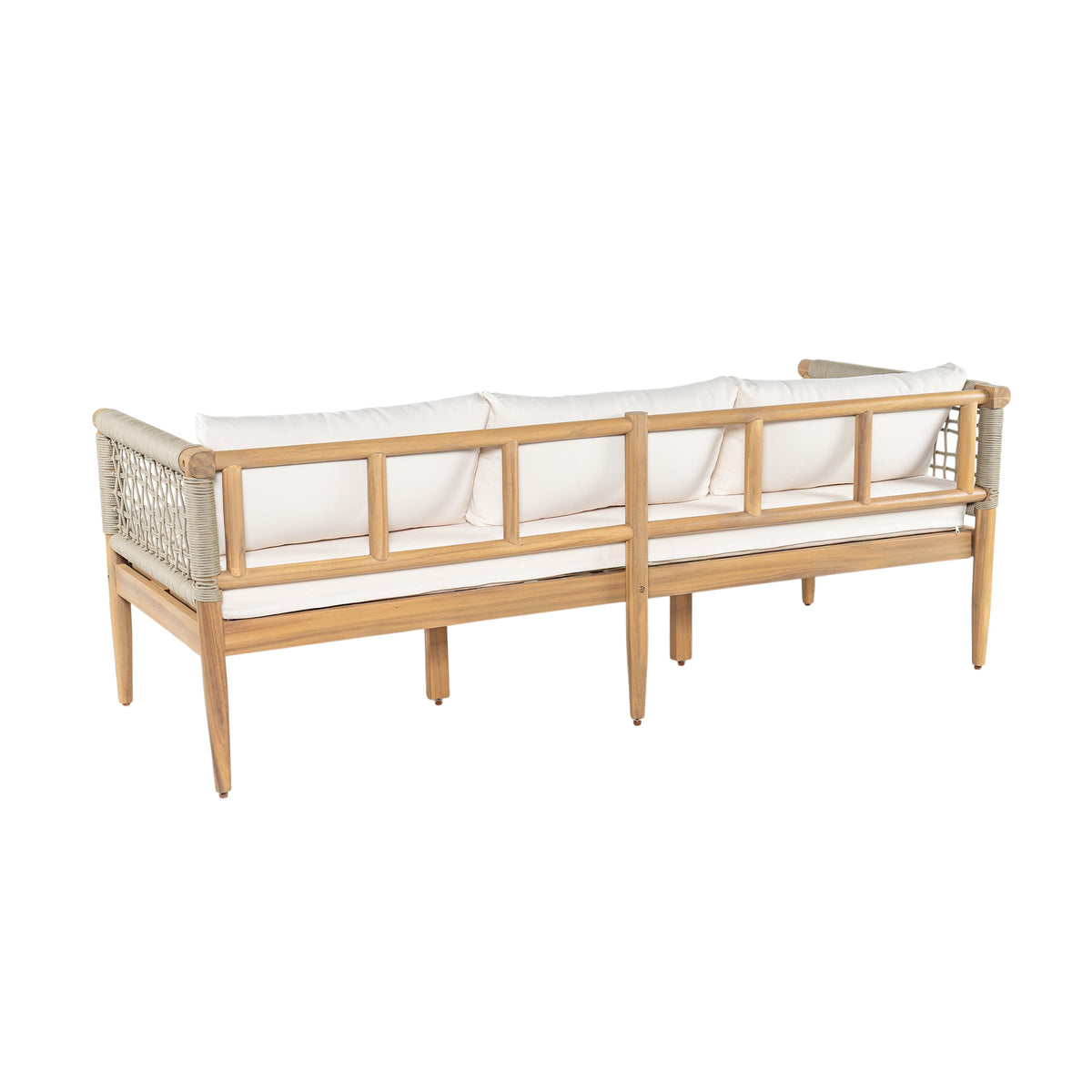 Acacia & Rope Outdoor Sofa — Taupe