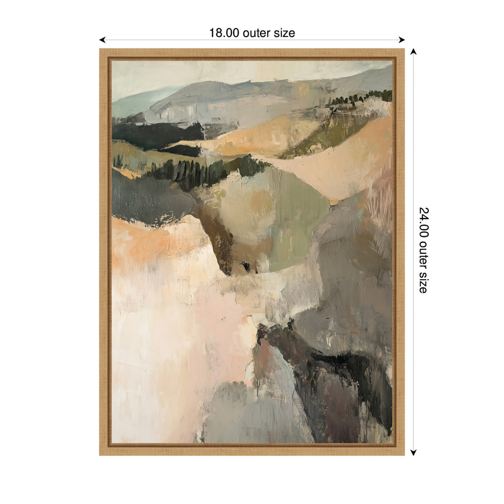 Sylvie Tonal Mountains III Framed Canvas by Amy Lighthall