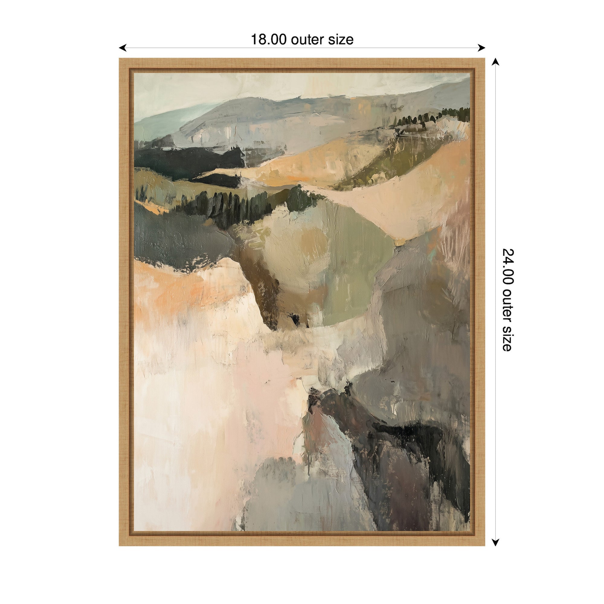 Sylvie Tonal Mountains III Framed Canvas by Amy Lighthall