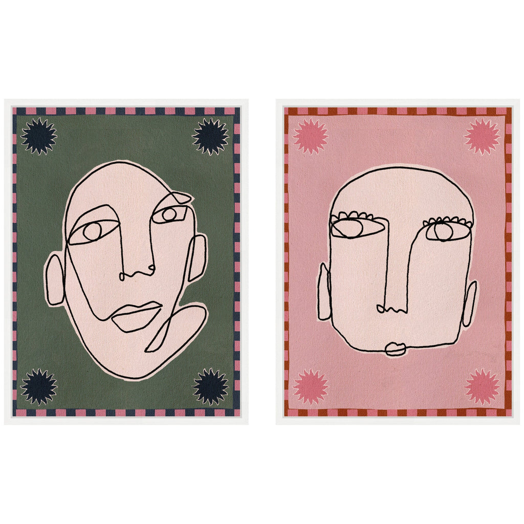 Sylvie Under the Sun 1 and 5 Framed Canvas Art Set by Shatha Al Dafai