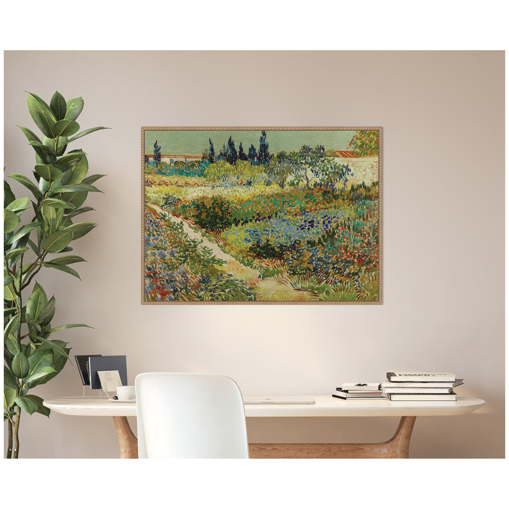 Garden at Arles by Vincent van Gogh by Nostalgia Prints Framed Canvas Wall Art Print