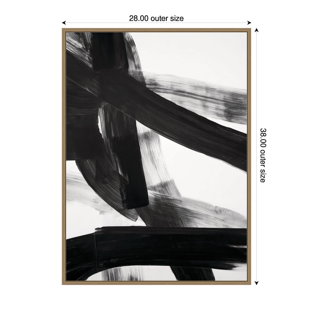 Black Mark No. 1 by Amy Lighthall Framed Canvas Wall Art Print