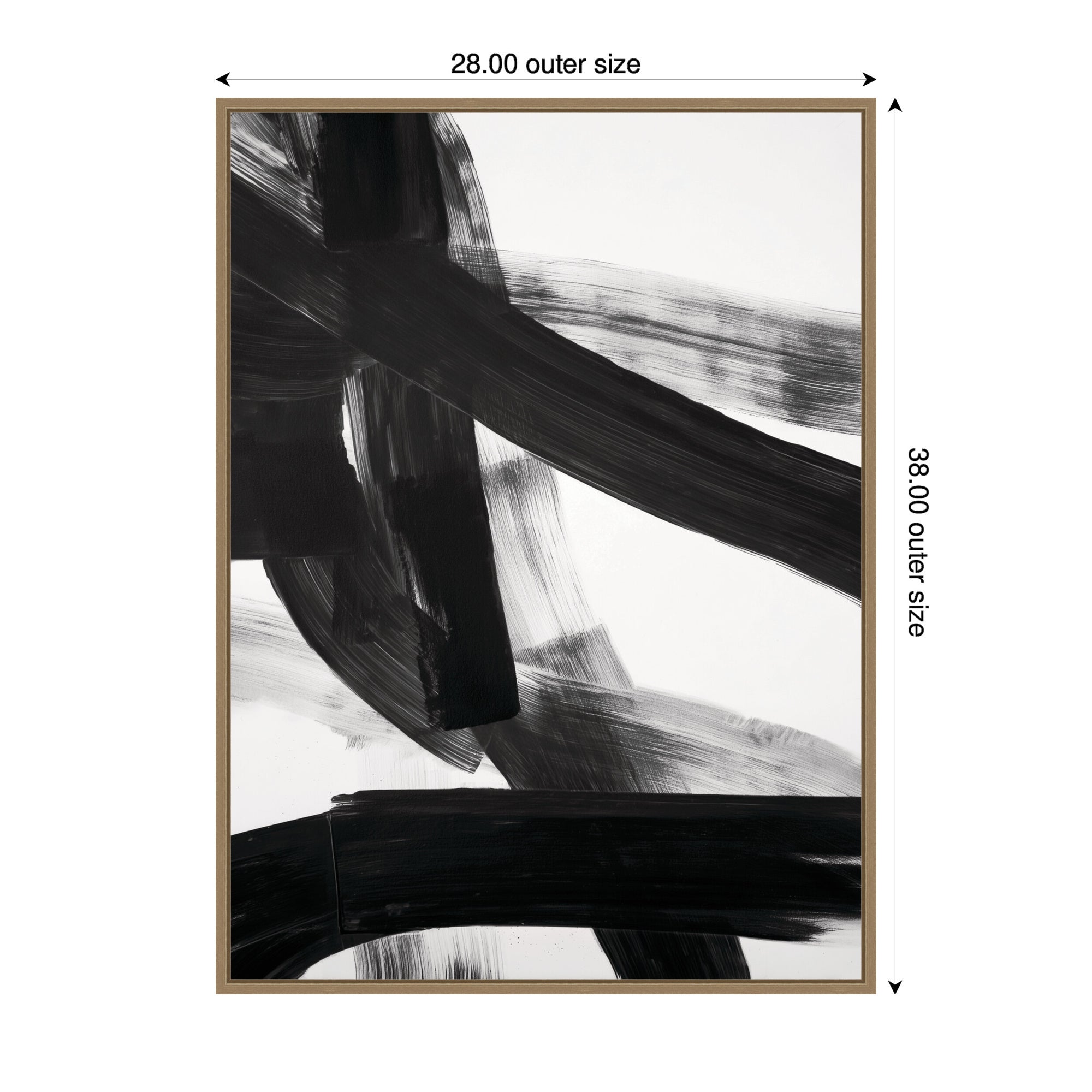 Black Mark No. 1 by Amy Lighthall Framed Canvas Wall Art Print