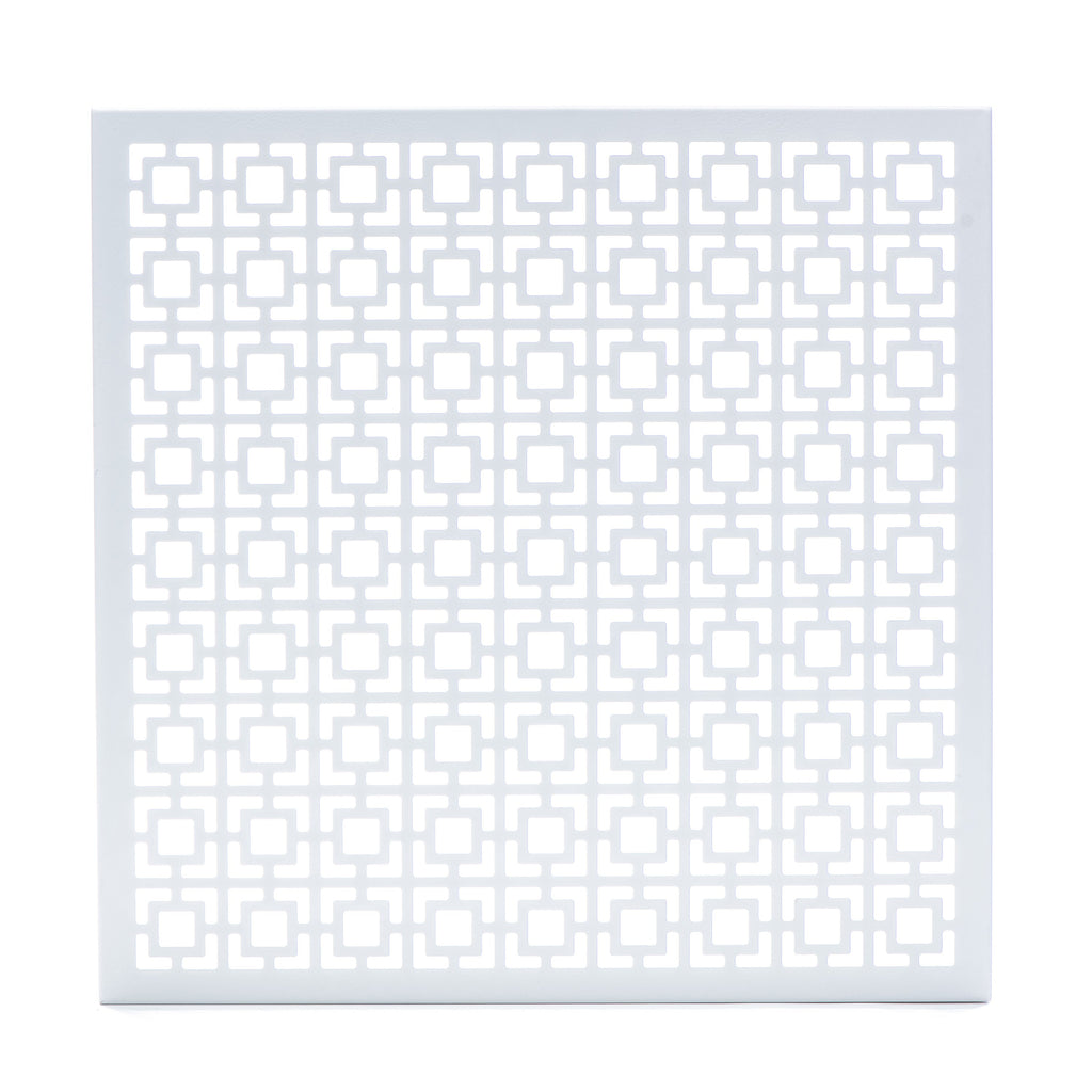 Breeze Block Metal Wall Tile: 15.5" x 15.5" White