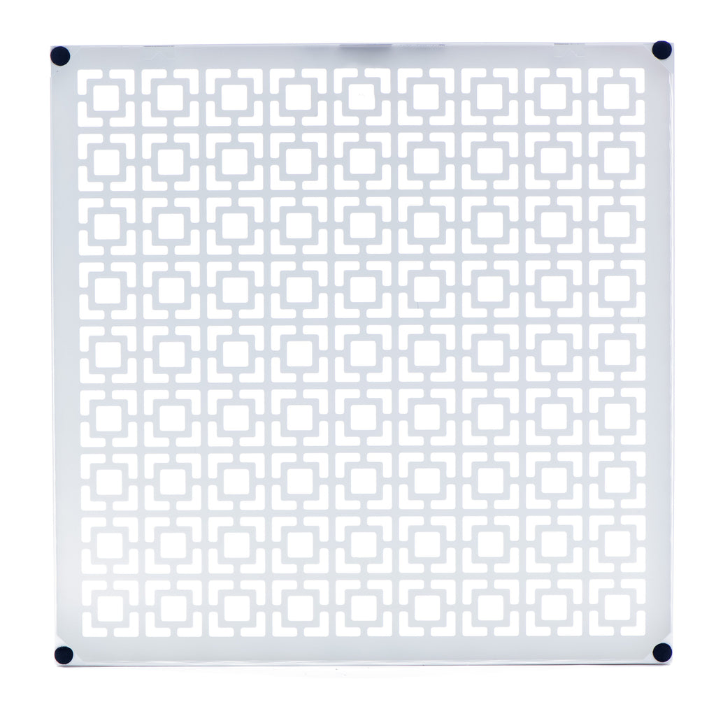 Breeze Block Metal Wall Tile: 15.5" x 15.5" White