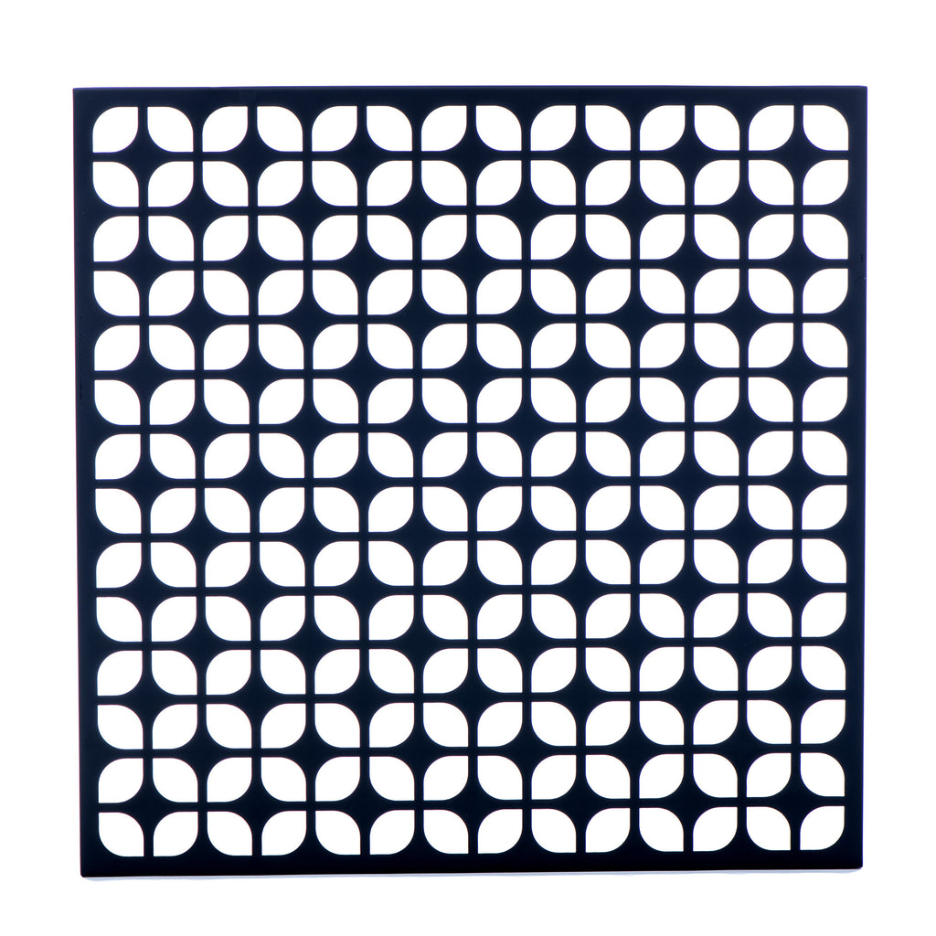 Breeze Block Metal Wall Tile: 15.5" x 15.5" Black