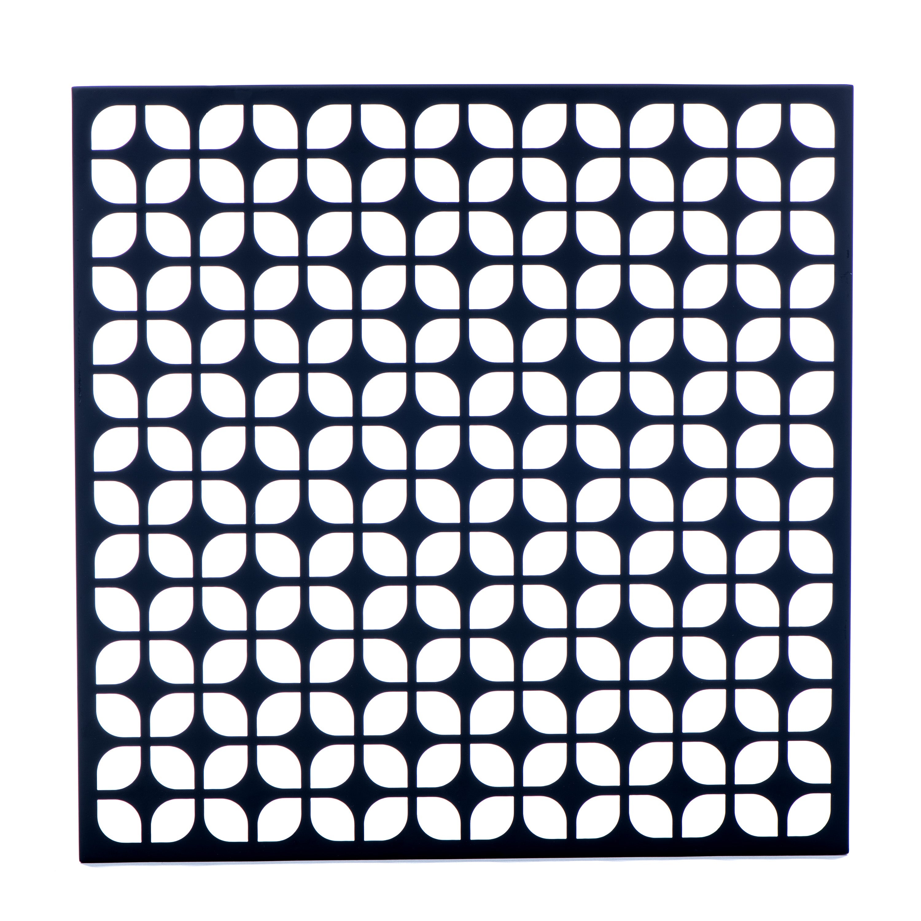 Breeze Block Metal Wall Tile: 15.5" x 15.5" Black