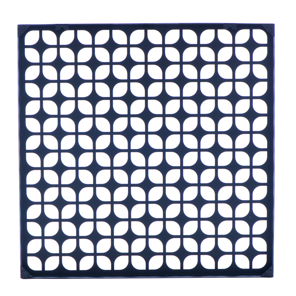 Breeze Block Metal Wall Tile: 15.5" x 15.5" Black