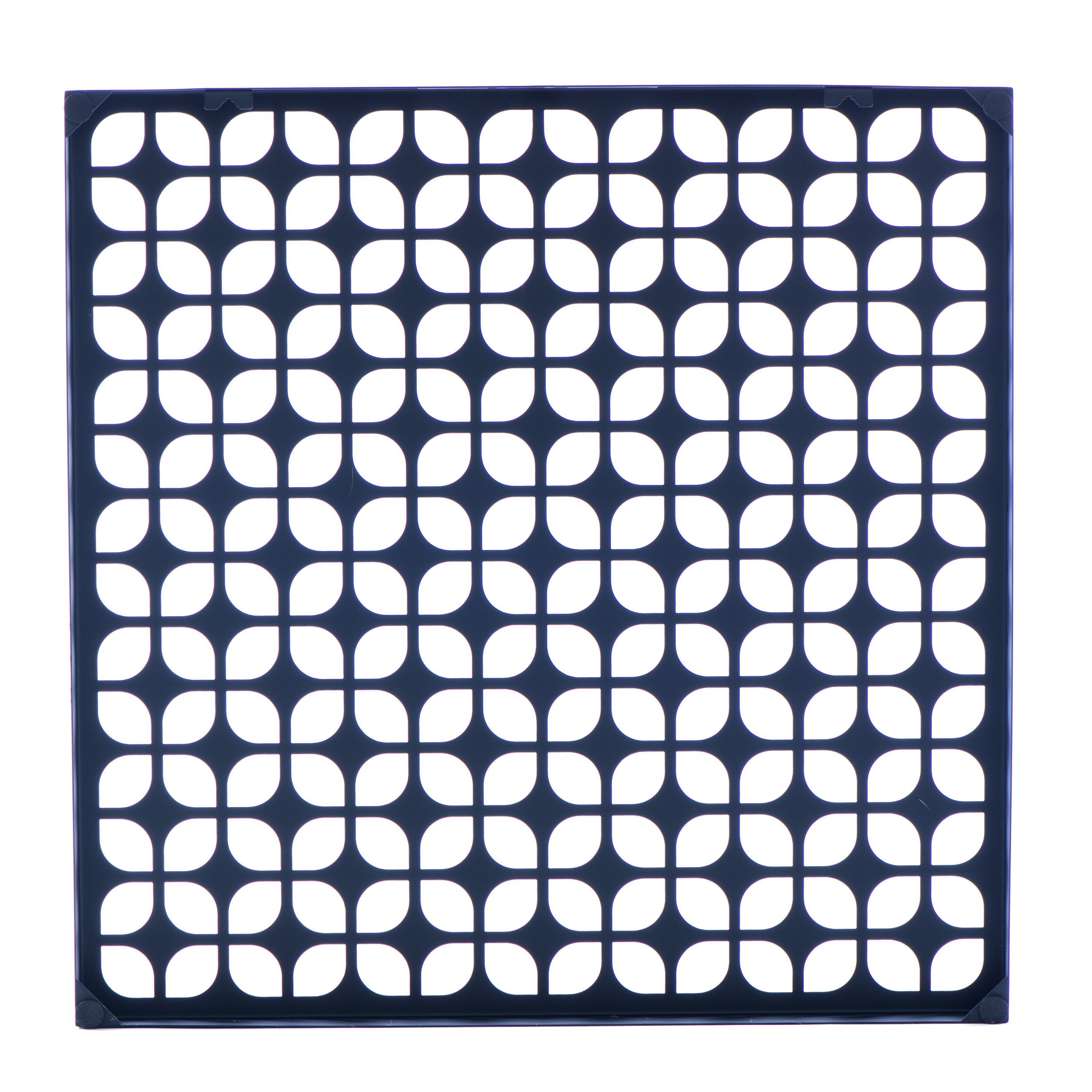 Breeze Block Metal Wall Tile: 15.5" x 15.5" Black
