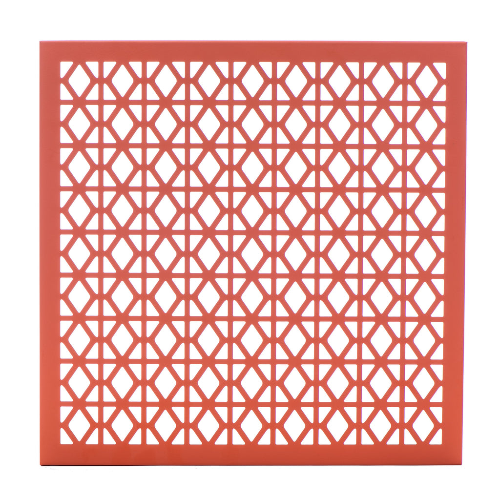 Breeze Block Metal Wall Tile: 15.5" x 15.5" Orange
