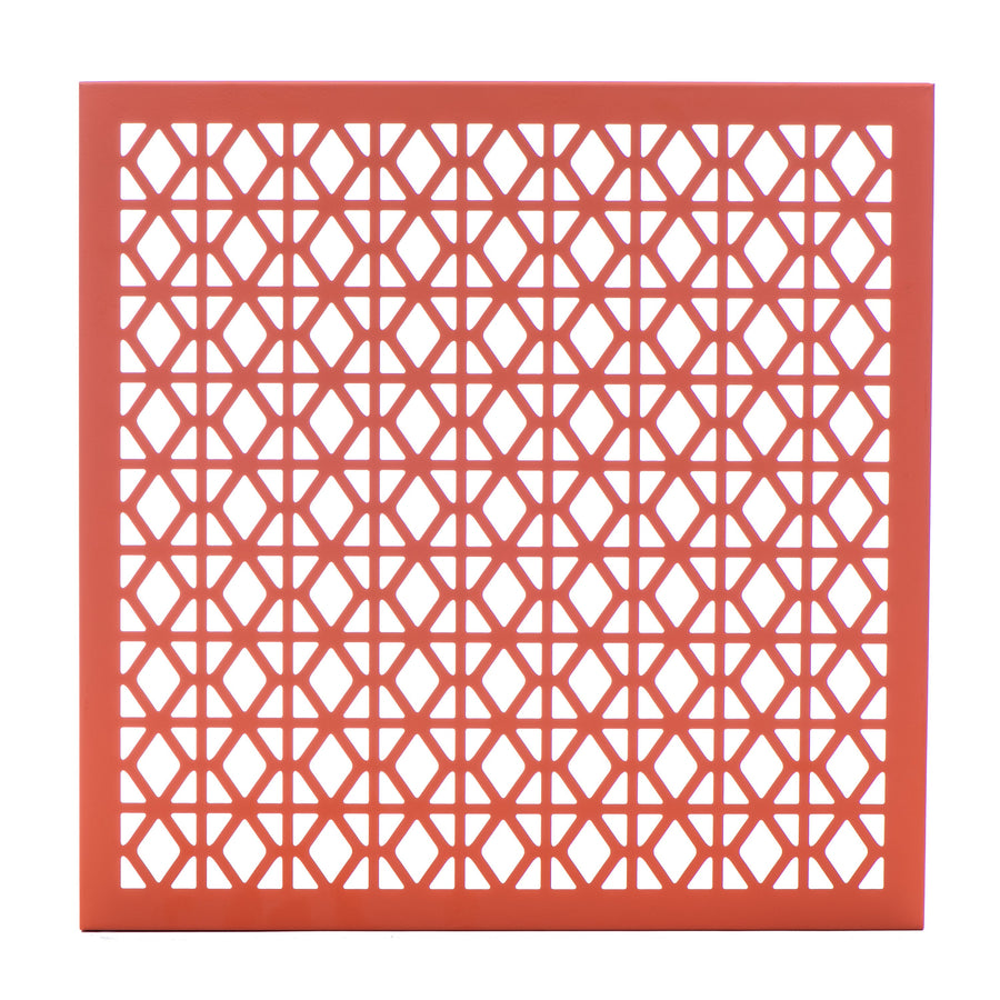 Breeze Block Metal Wall Tile: 15.5" x 15.5" Orange