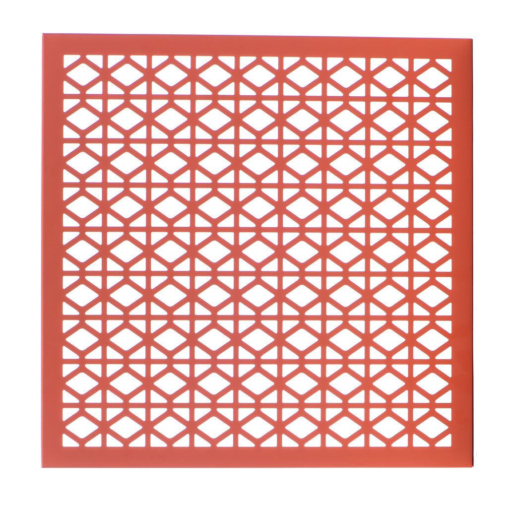 Breeze Block Metal Wall Tile: 15.5" x 15.5" Orange