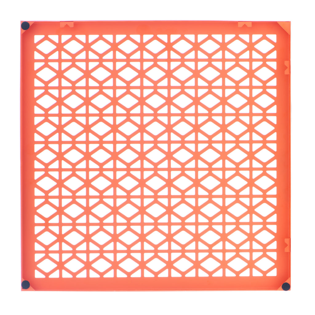 Breeze Block Metal Wall Tile: 15.5" x 15.5" Orange