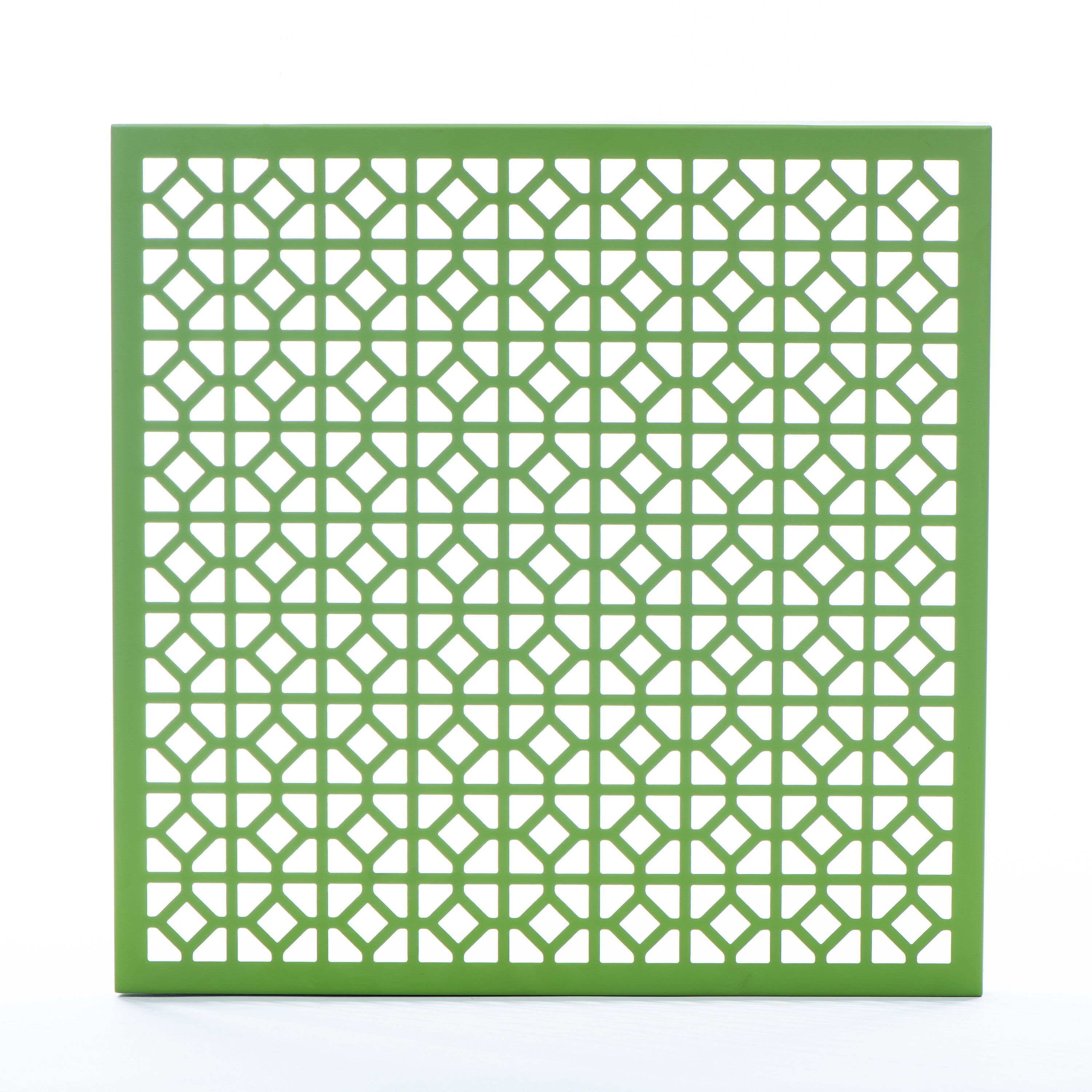 Breeze Block Metal Wall Tile: 15.5" x 15.5" Greenery