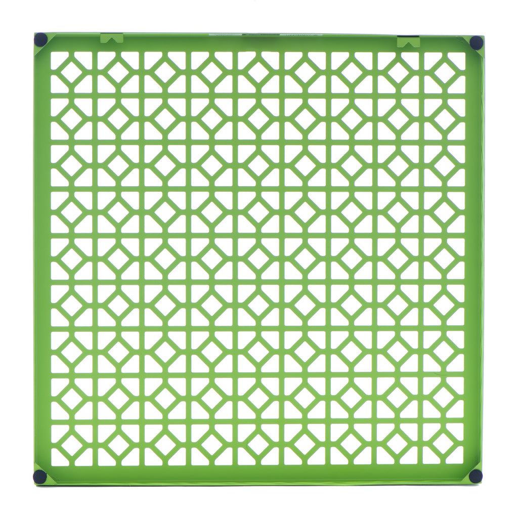 Breeze Block Metal Wall Tile: 15.5" x 15.5" Greenery