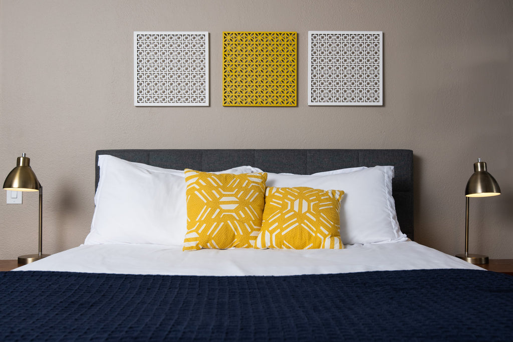 Breeze Block Metal Wall Tile: 15.5" x 15.5" Lemon