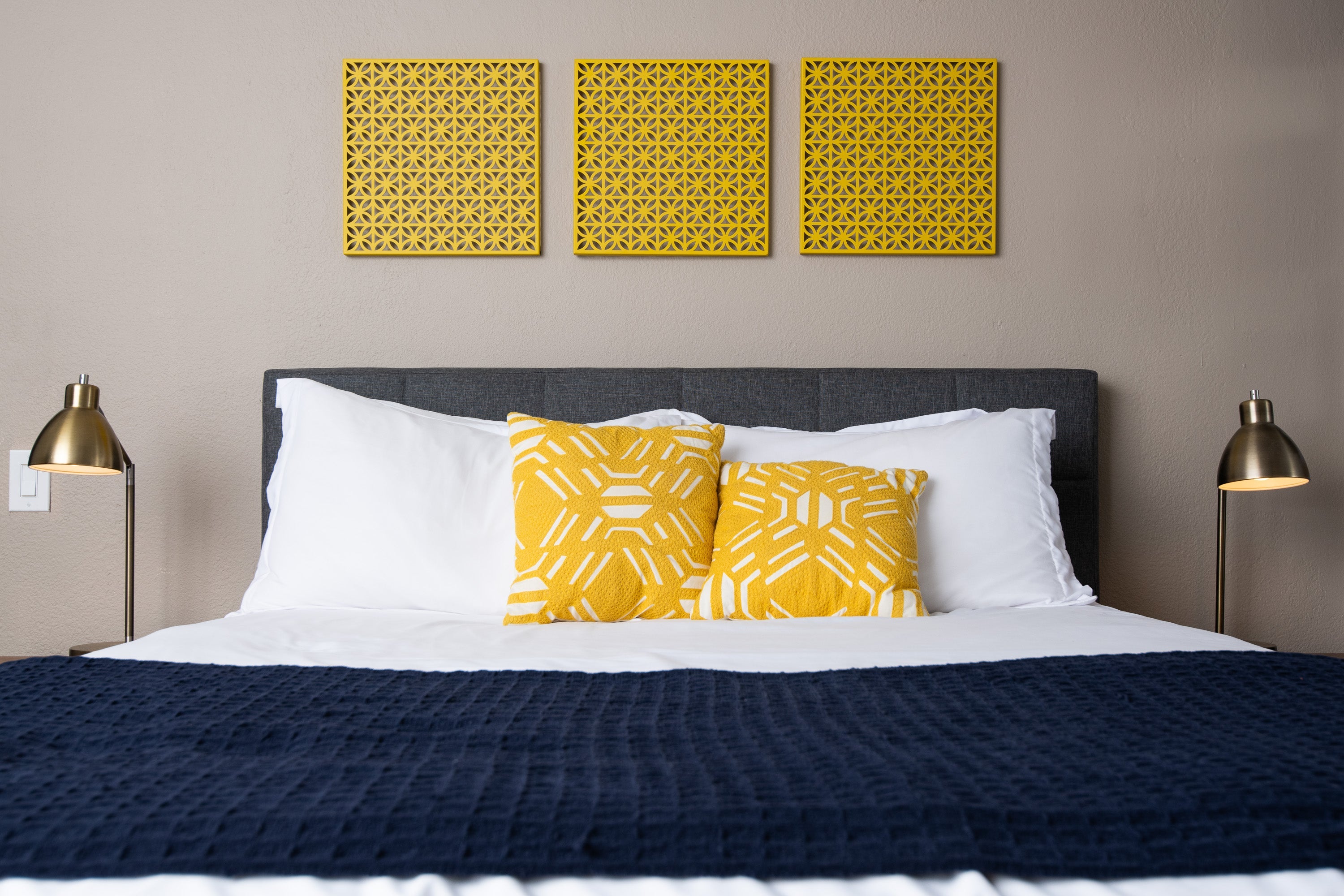 Breeze Block Metal Wall Tile: 15.5" x 15.5" Lemon