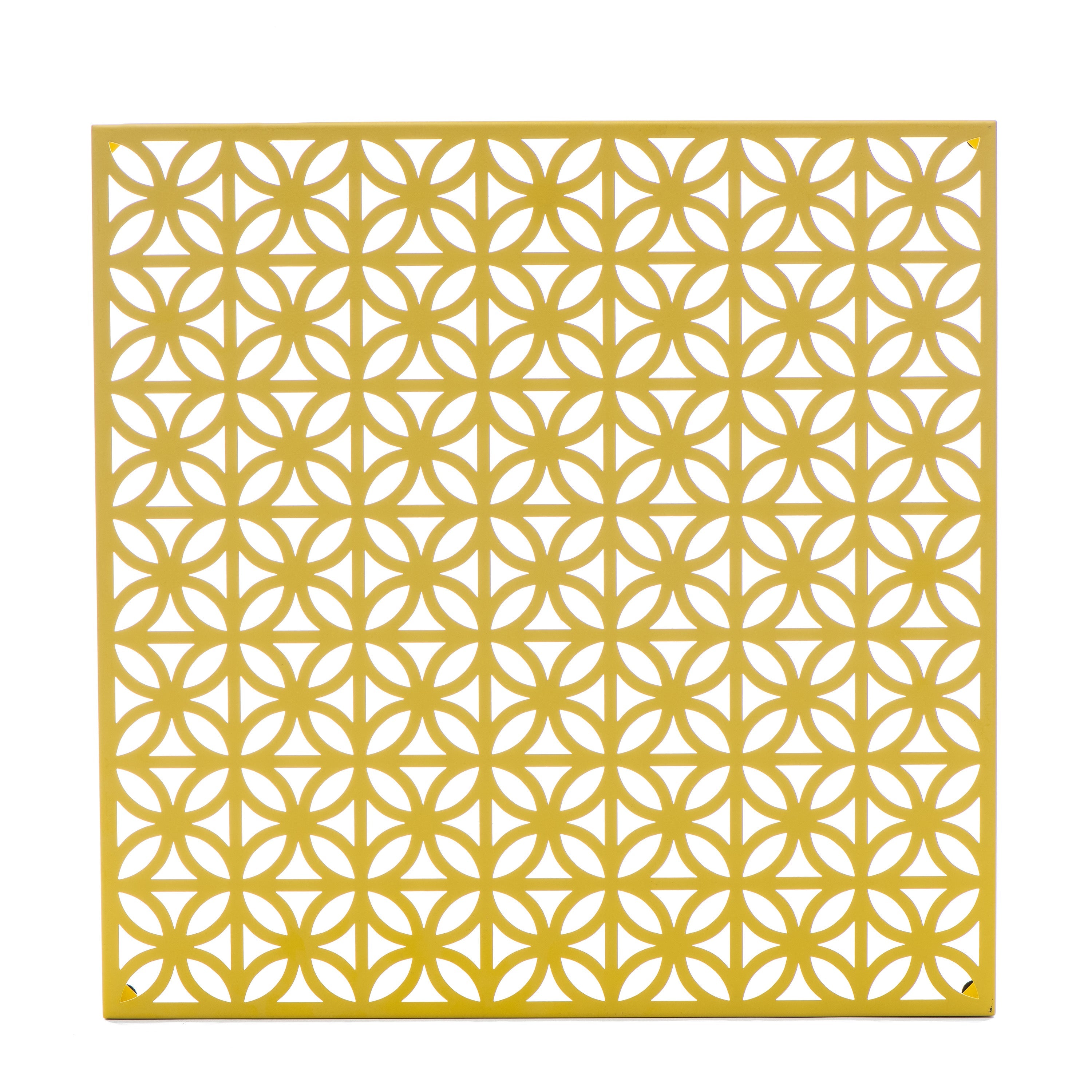 Breeze Block Metal Wall Tile: 15.5" x 15.5" Lemon