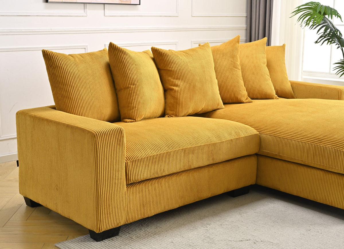 Oversized L-Shaped Sectional Sofa with Chaise