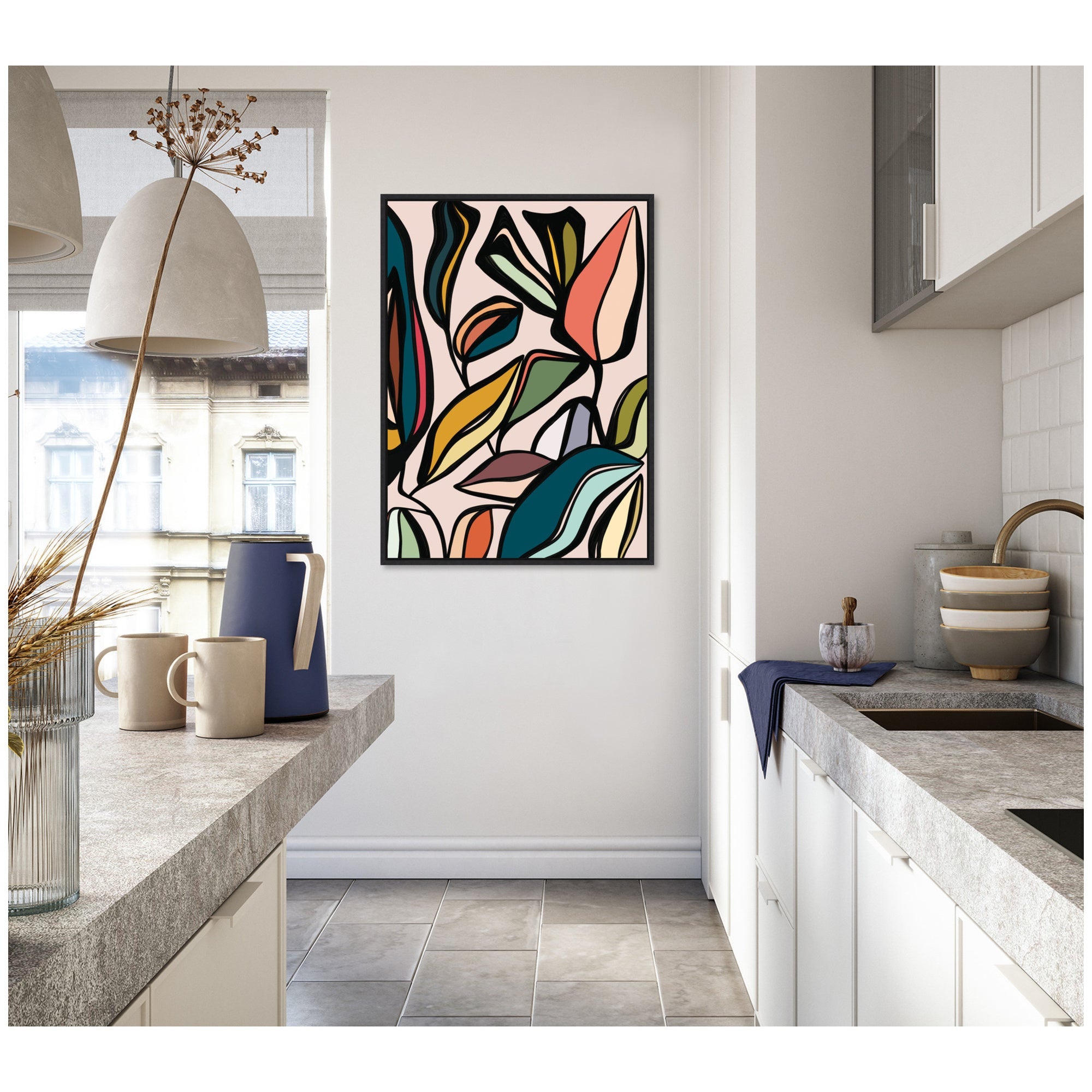 Fanciful Ficus Expansion by Alicia Bock Framed Canvas Wall Art Print