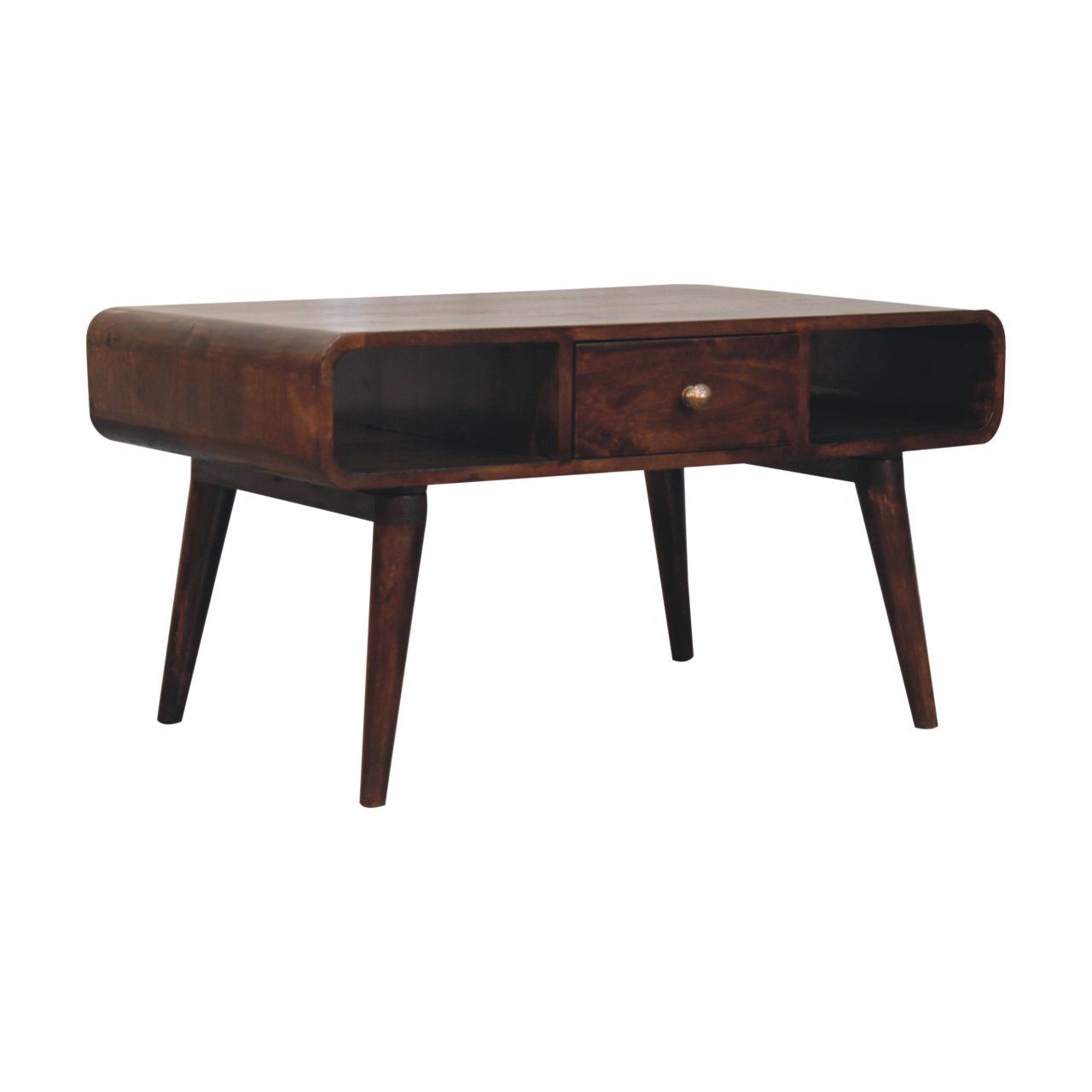 Curved Mango Wood Coffee Table