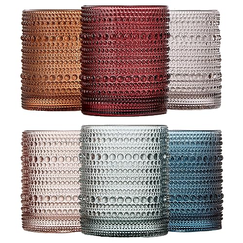 Beaded Hobnail Tumbler Glasses — Set of 6