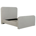 Wren Upholstered Panel Bed — Queen / Grey