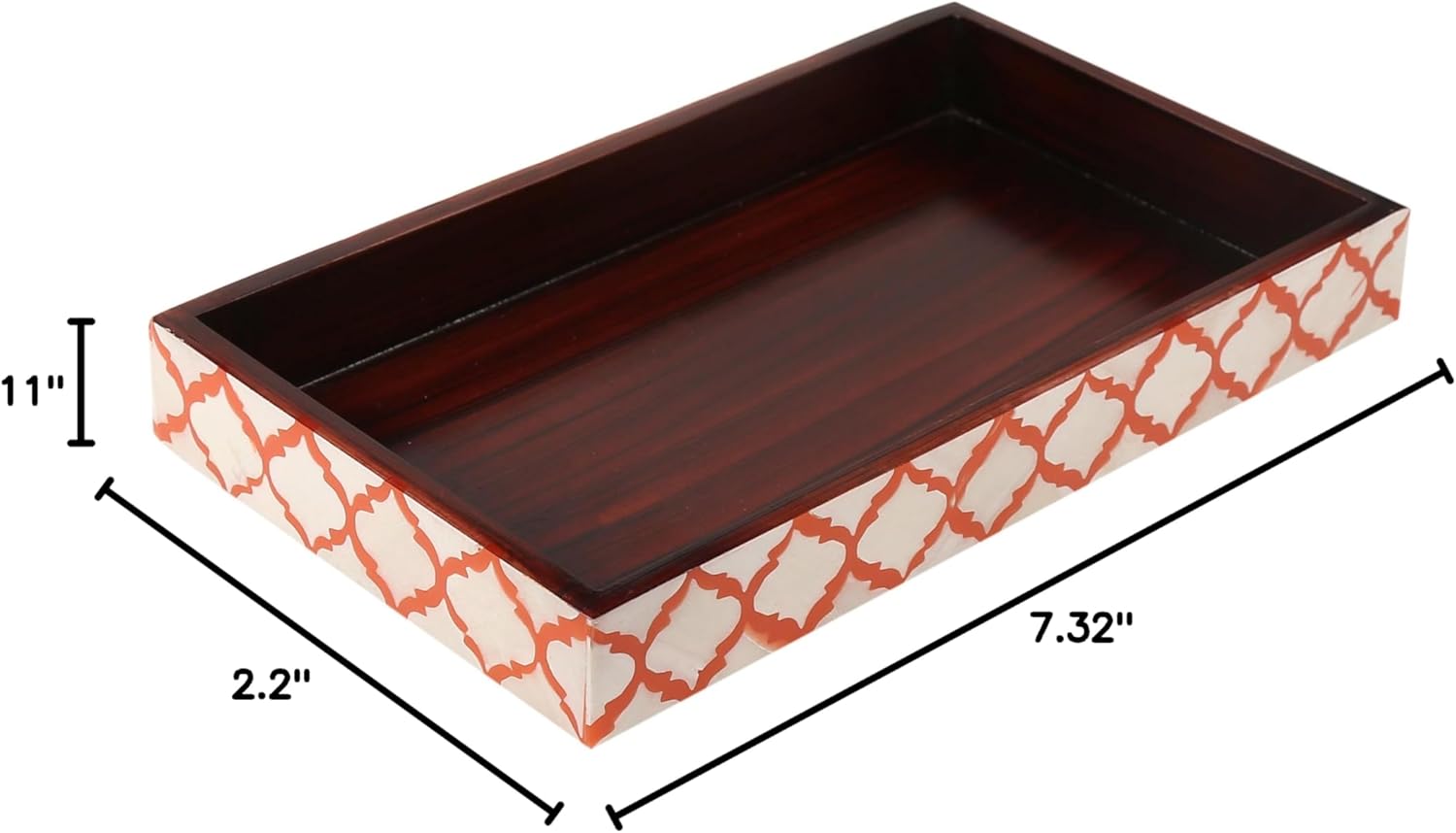 Moroccan Bone Inlay Vanity Decorative Bathroom Tray 10x6