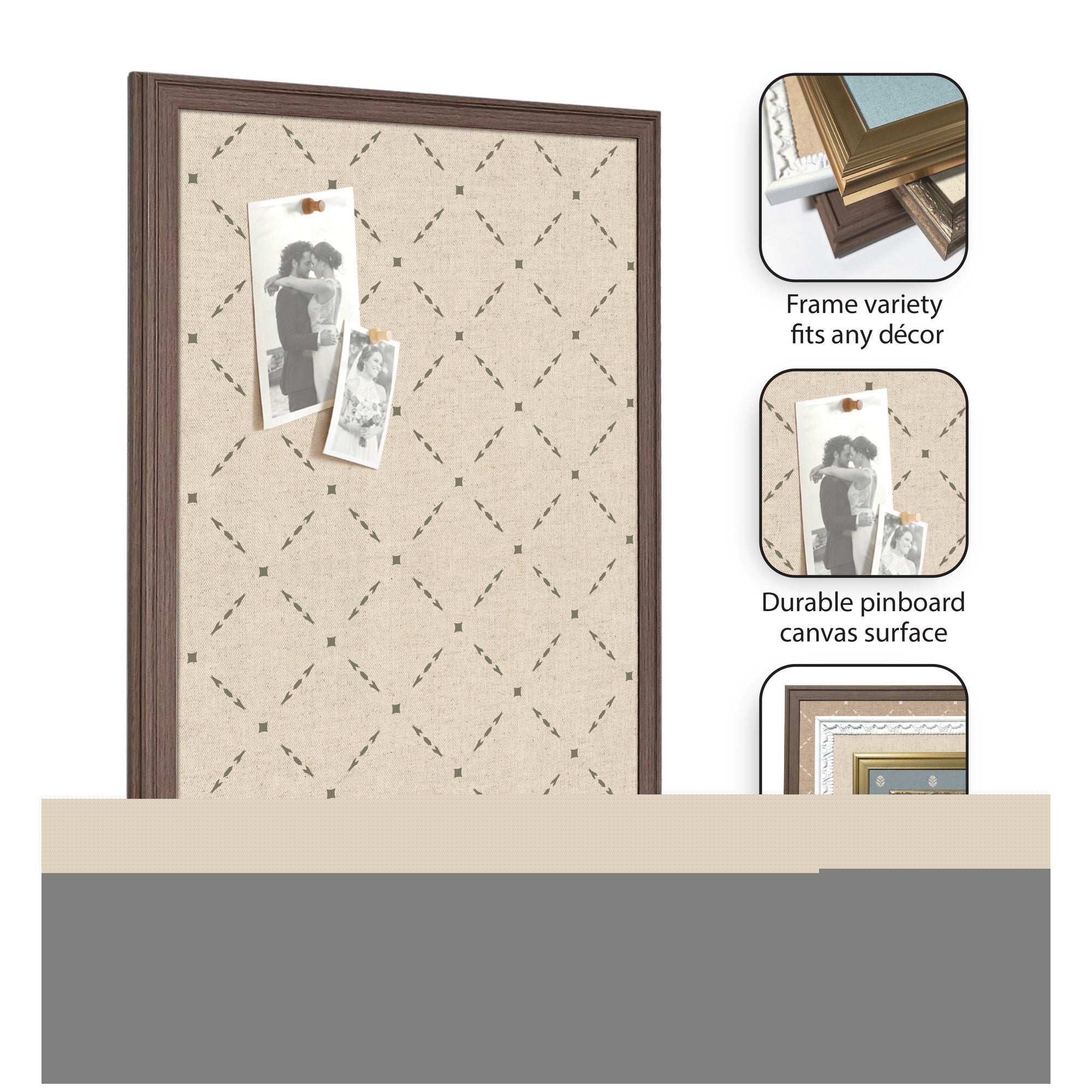 Pinboard Green Lattice Print